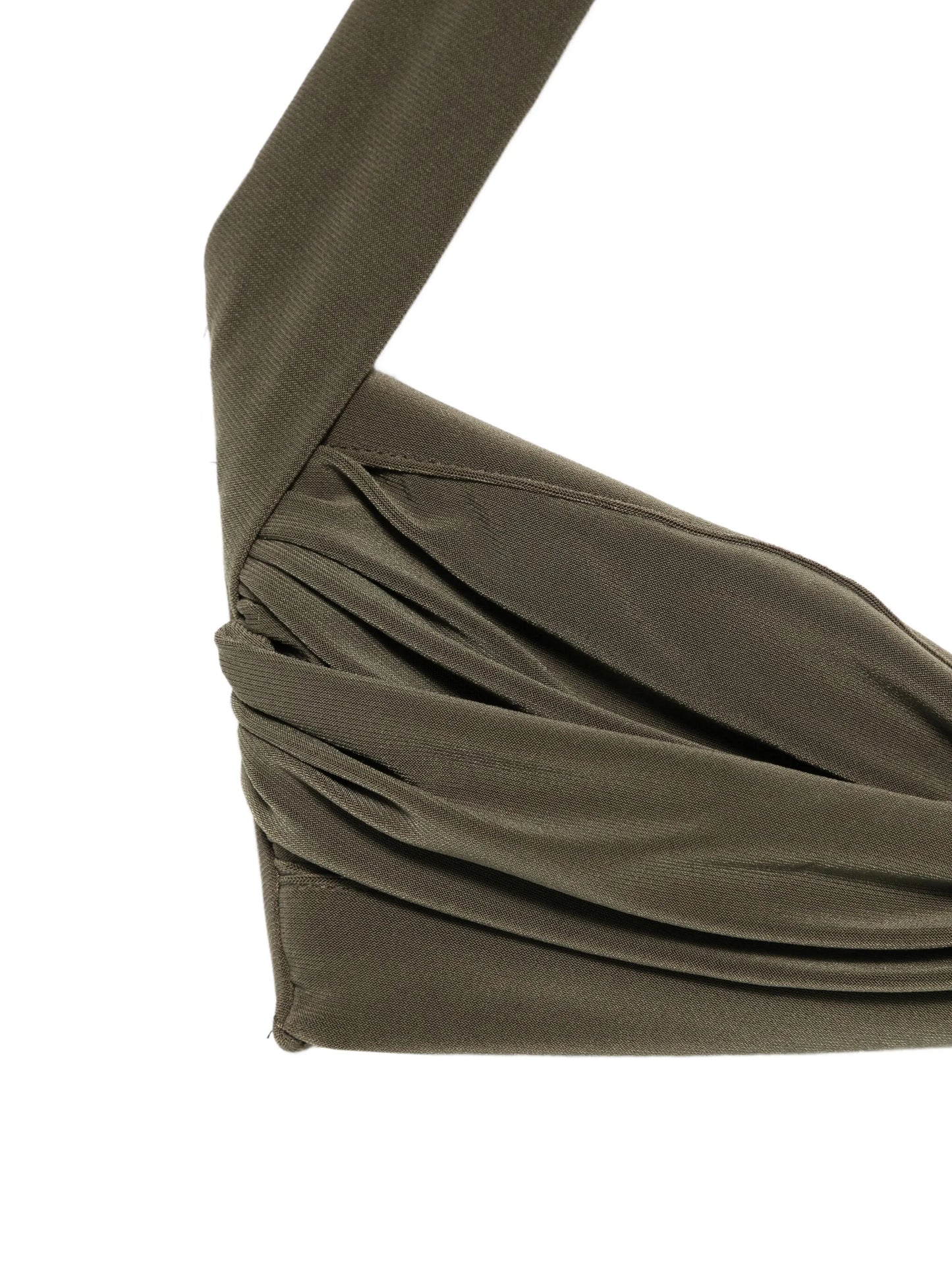 Bill halter-neck draped bikini top