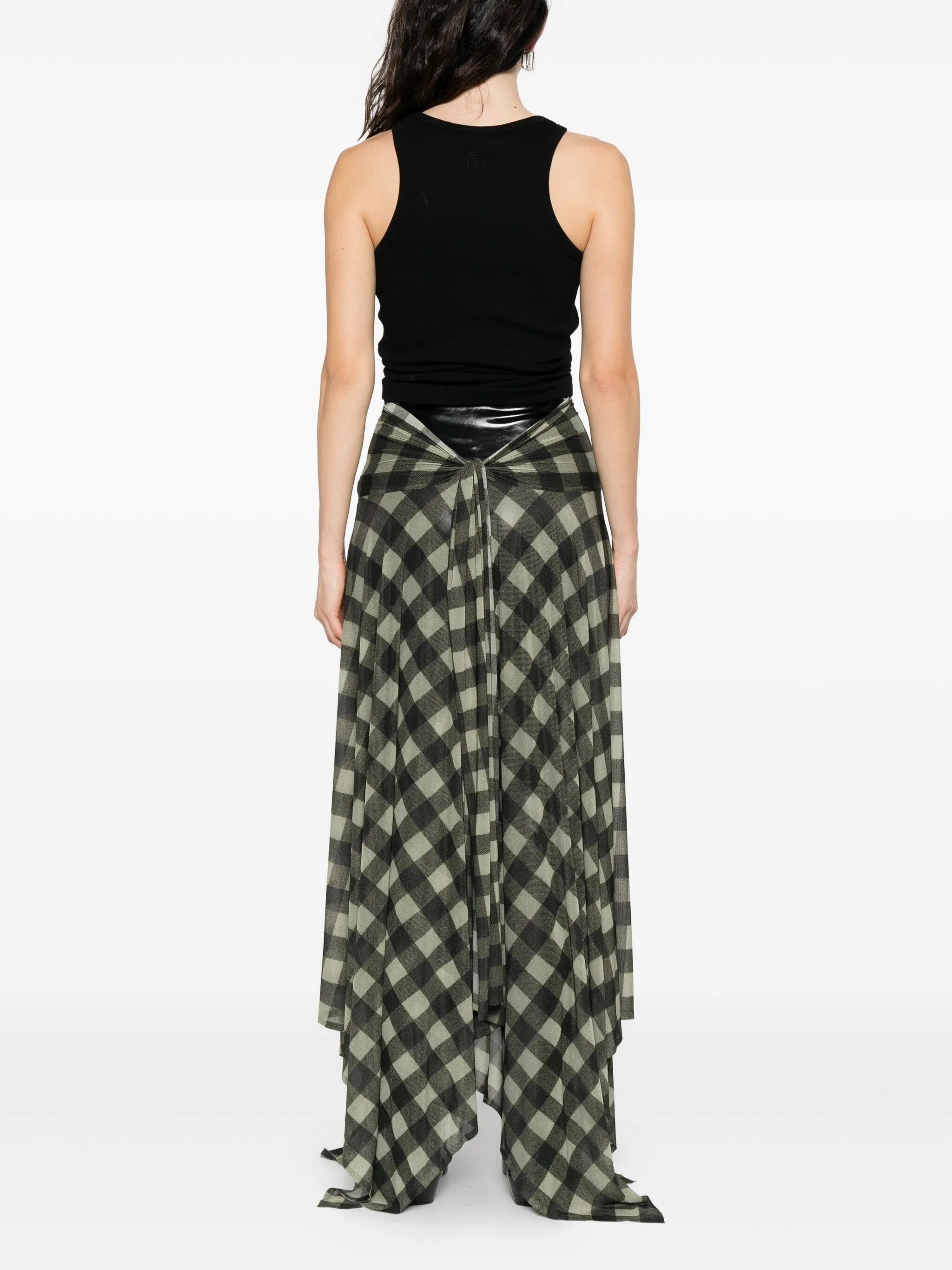 plaid pleated dress