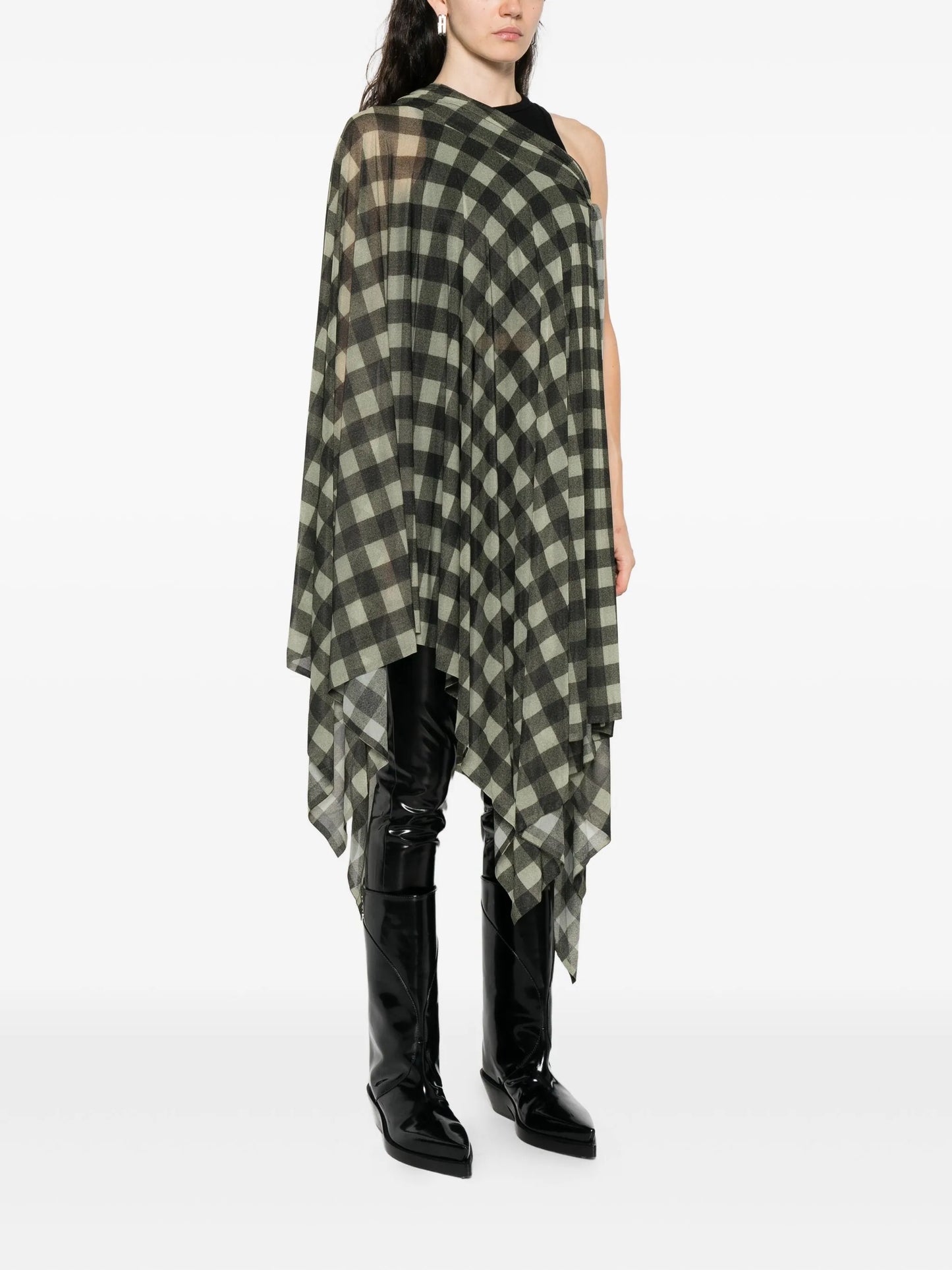 plaid pleated dress