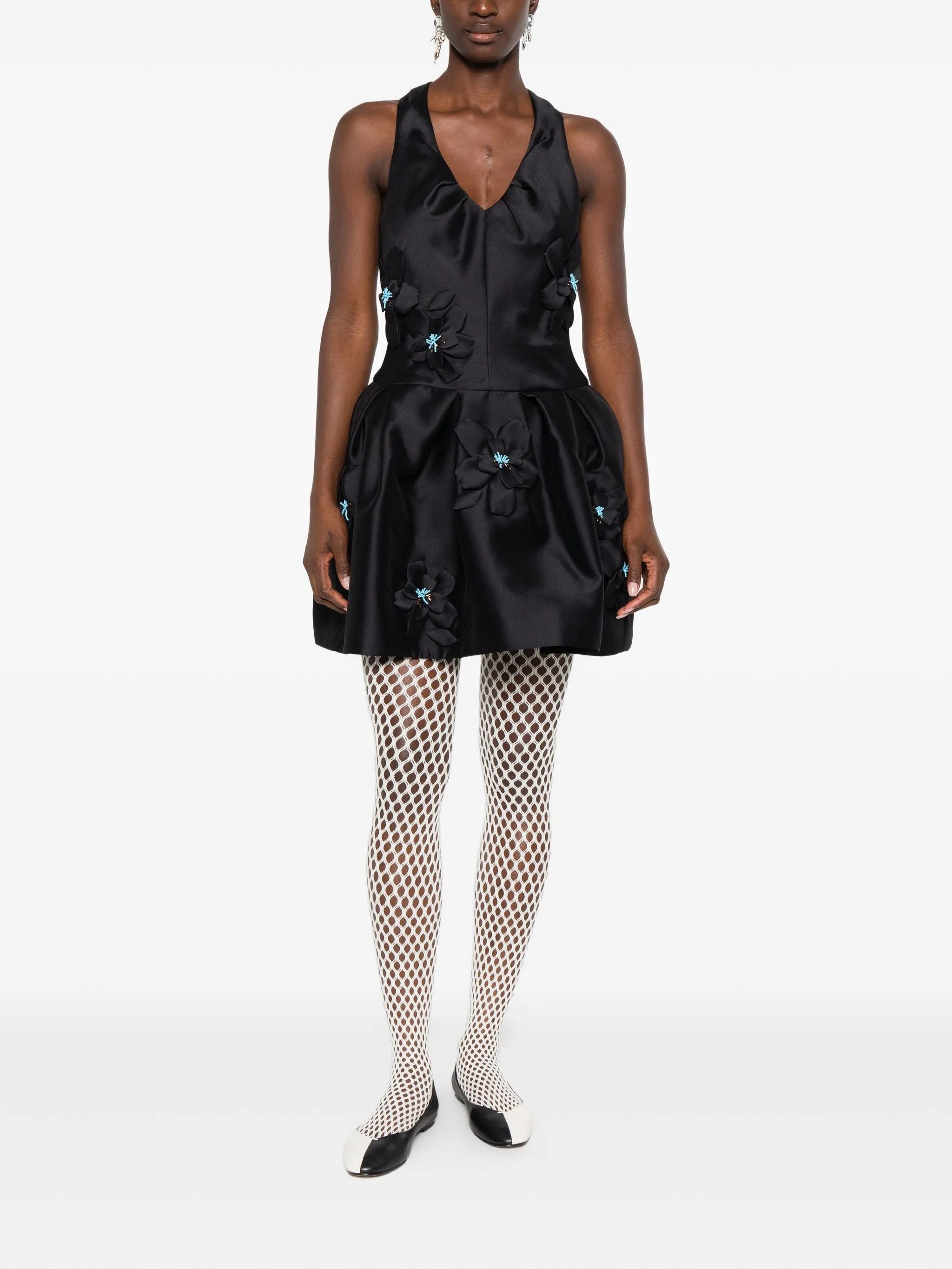 v-neck mini dress