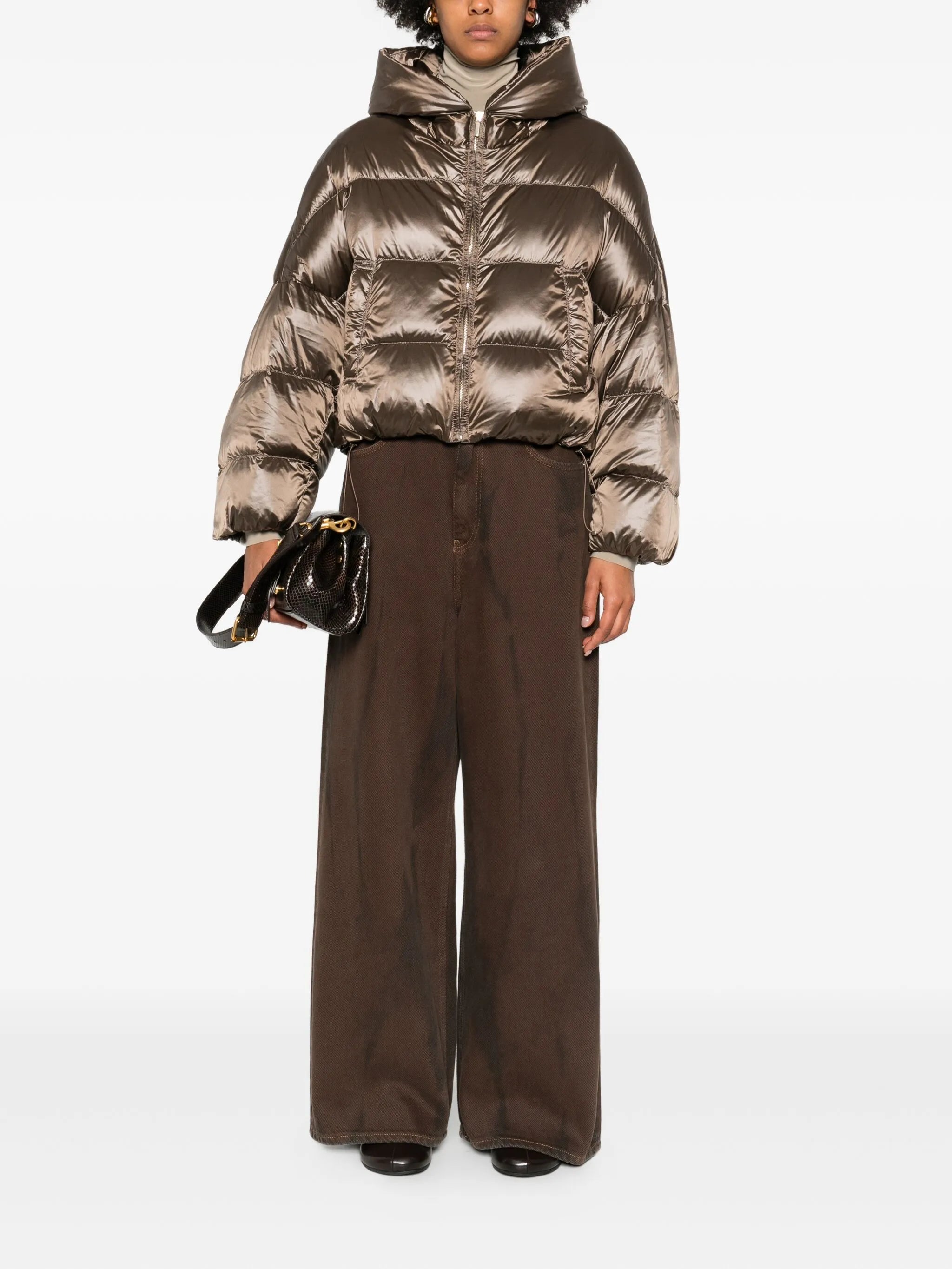 Spaceca quilted hooded jacket