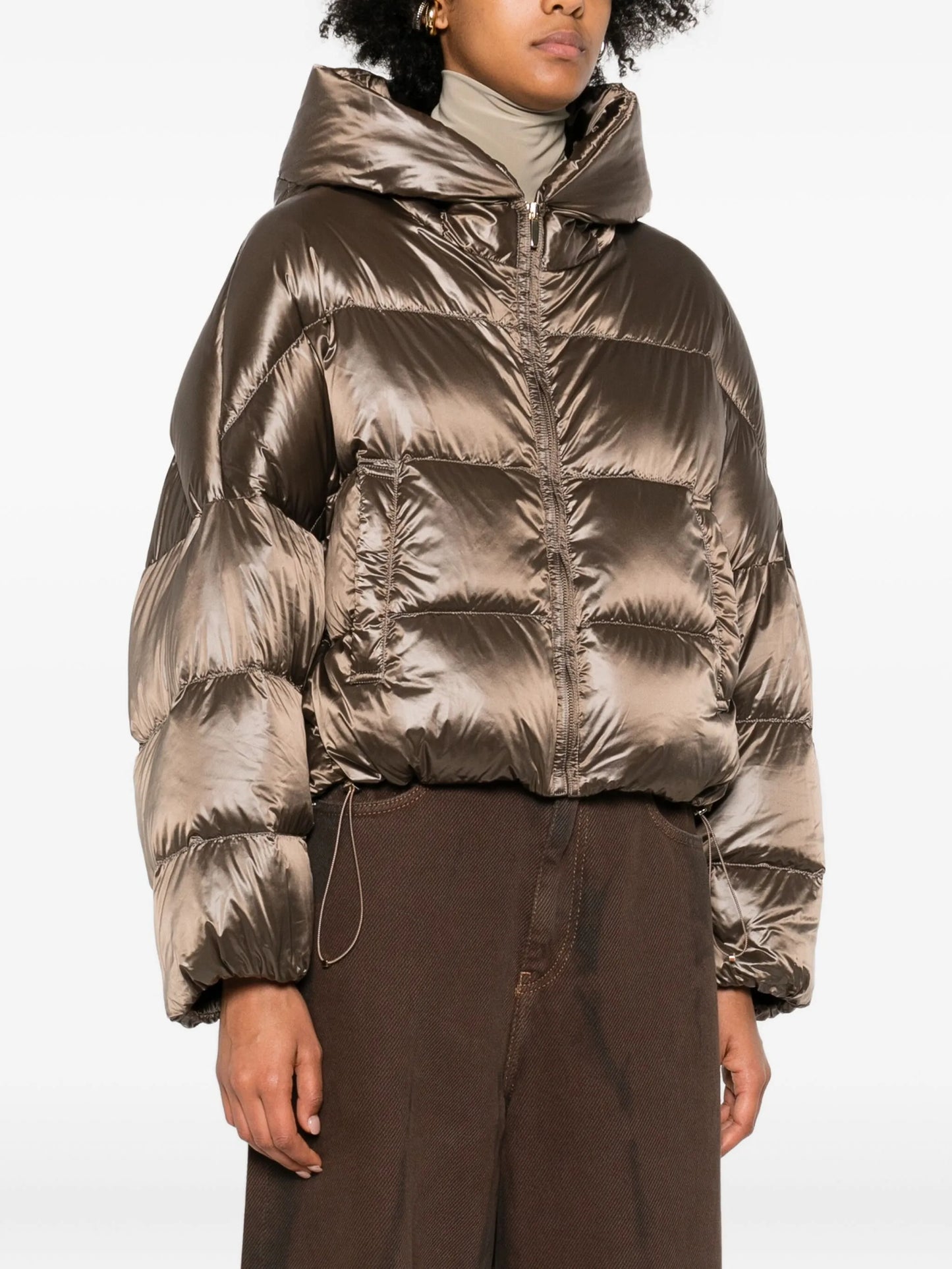 Spaceca quilted hooded jacket