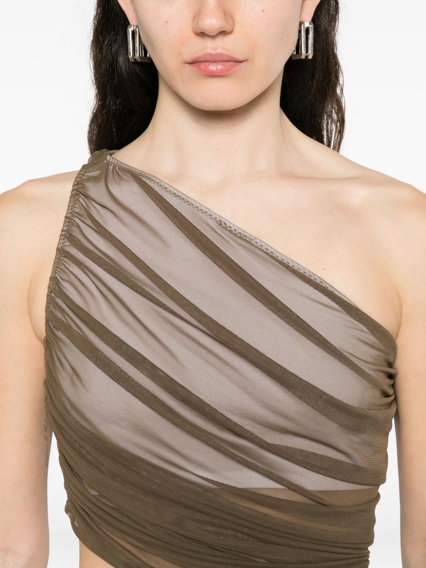 Diana one-shoulder draped top