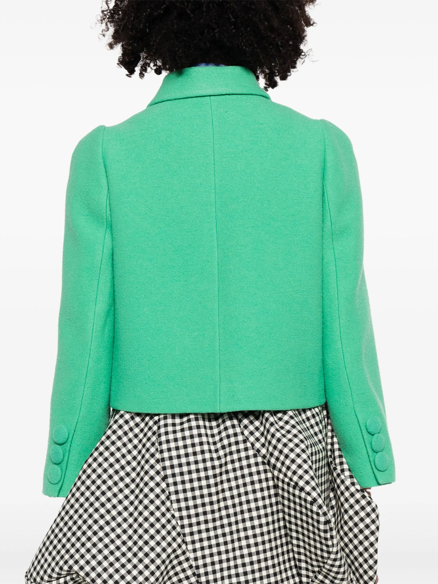double-breasted button-up blazer