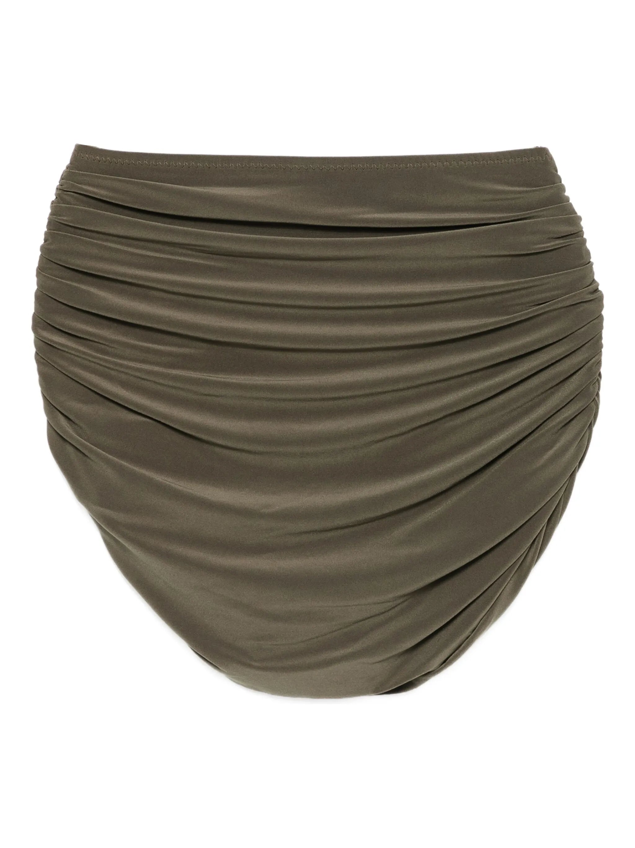 Bill high-waist ruched bikini bottom