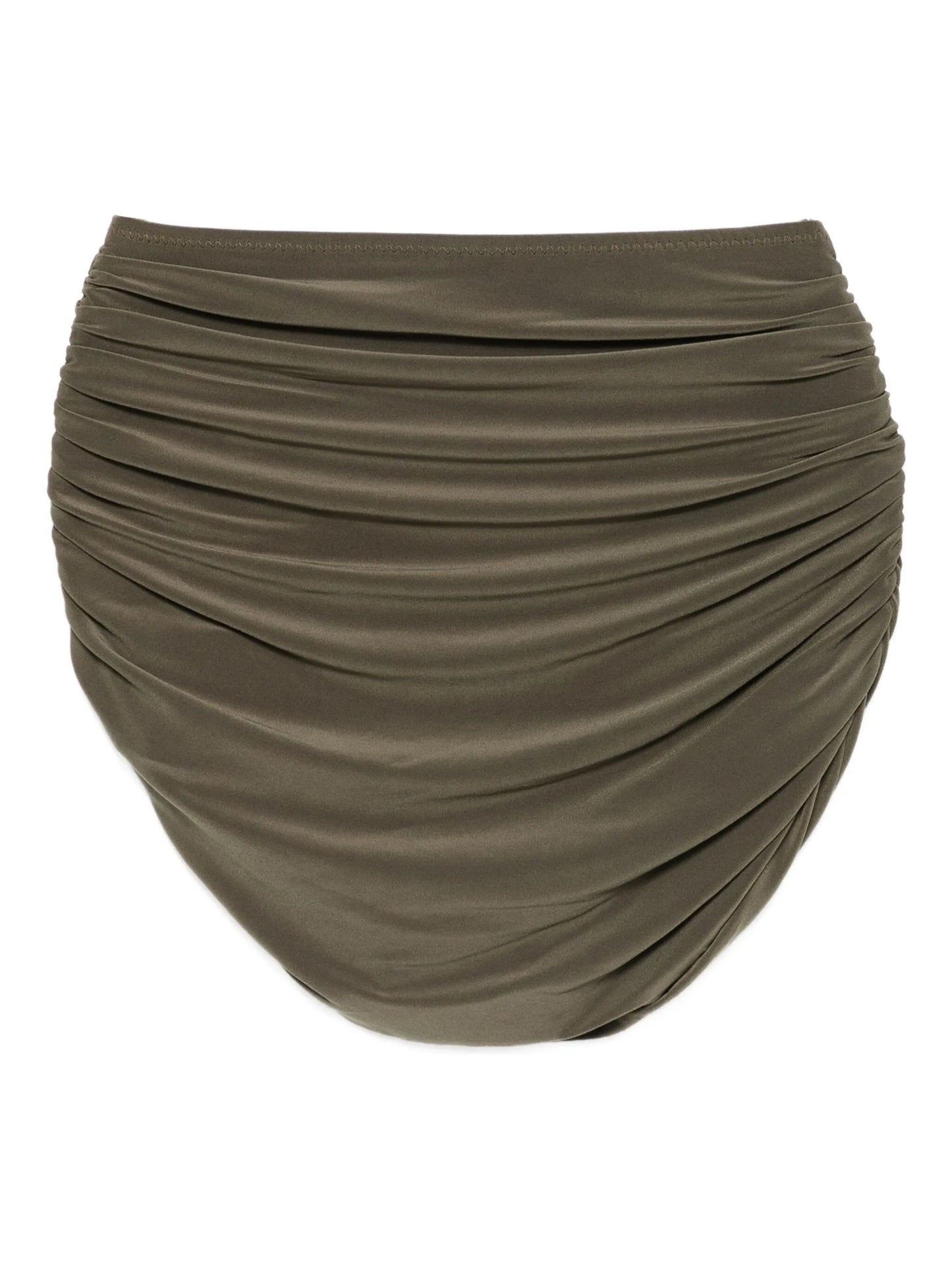 Bill high-waist ruched bikini bottom