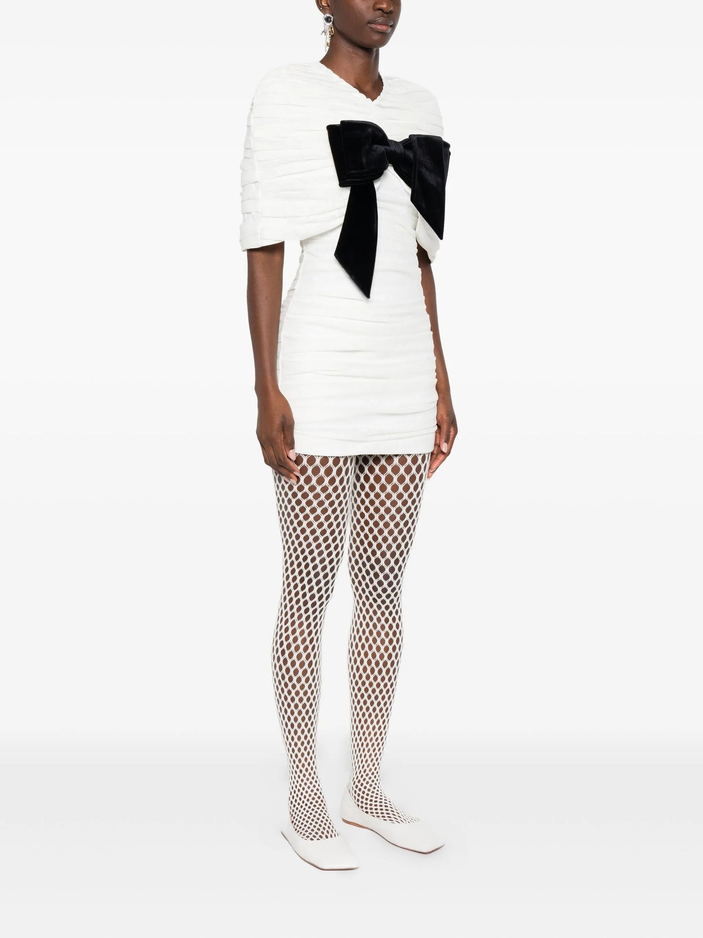 bow-detail mini dress