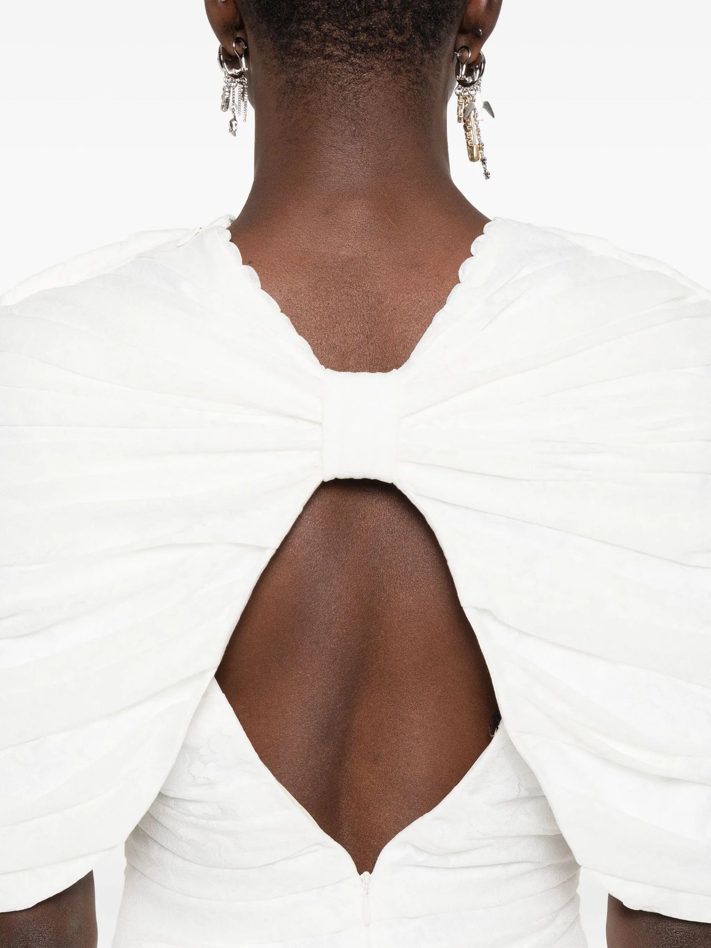 bow-detail mini dress