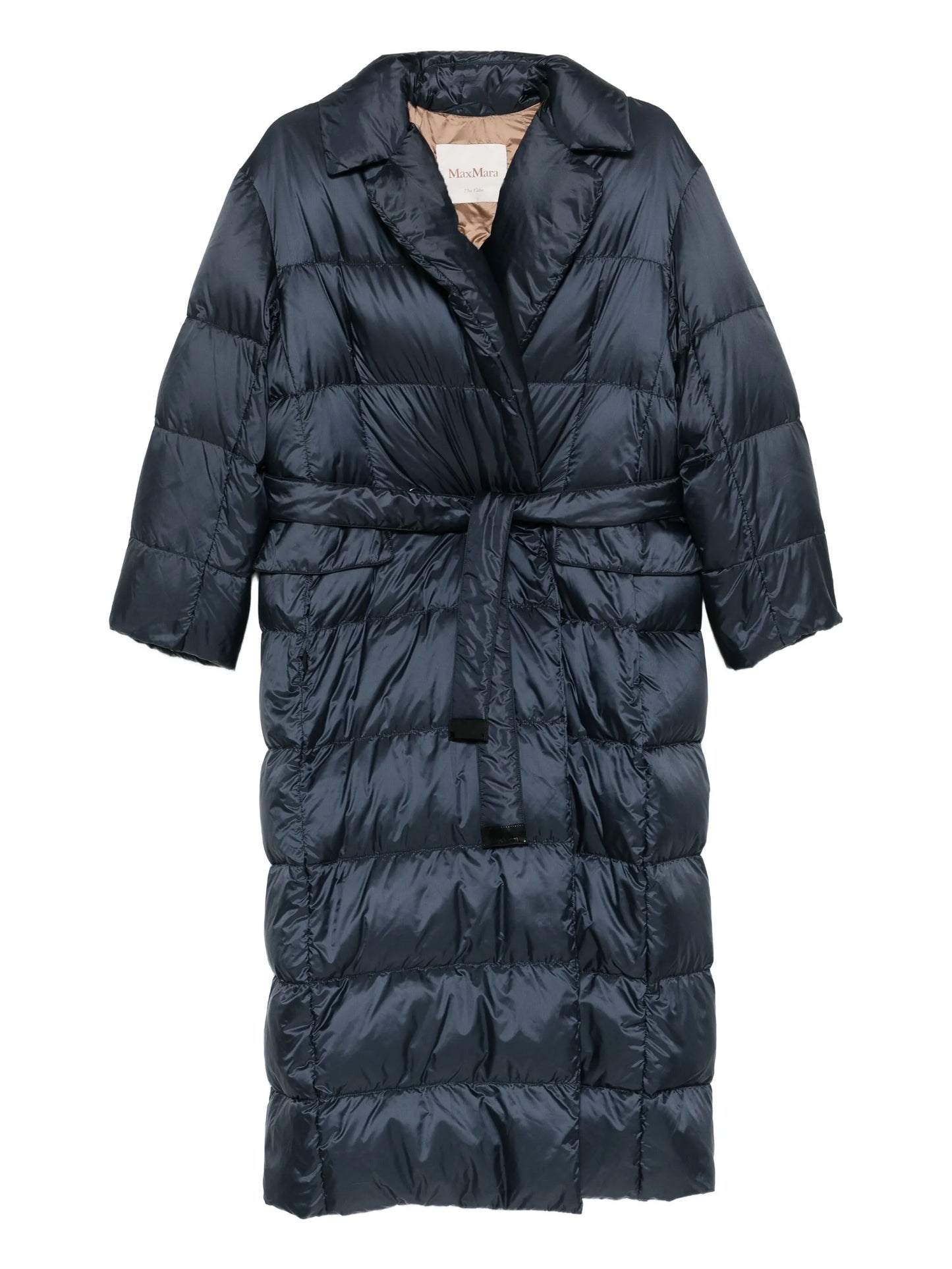 quilted belted coat