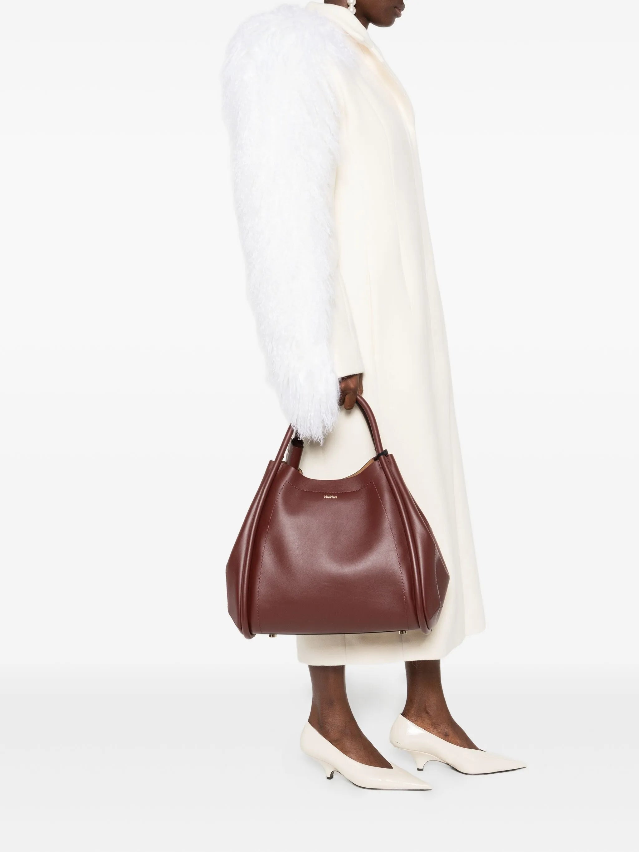 medium Marine leather tote bag
