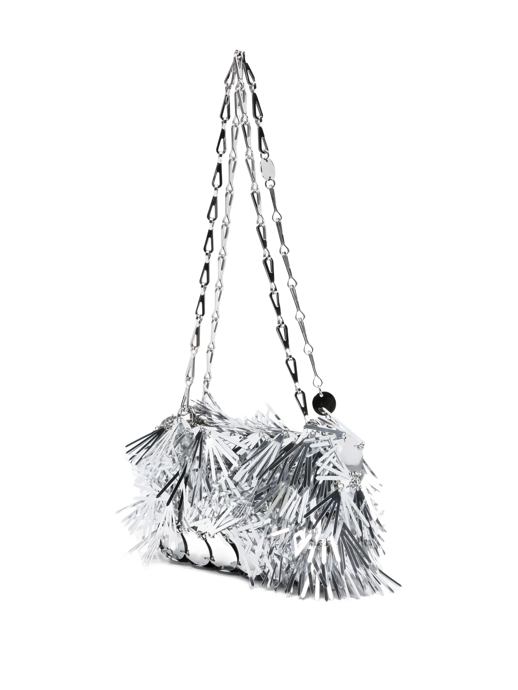 sequin-embellished chain shoulder bag