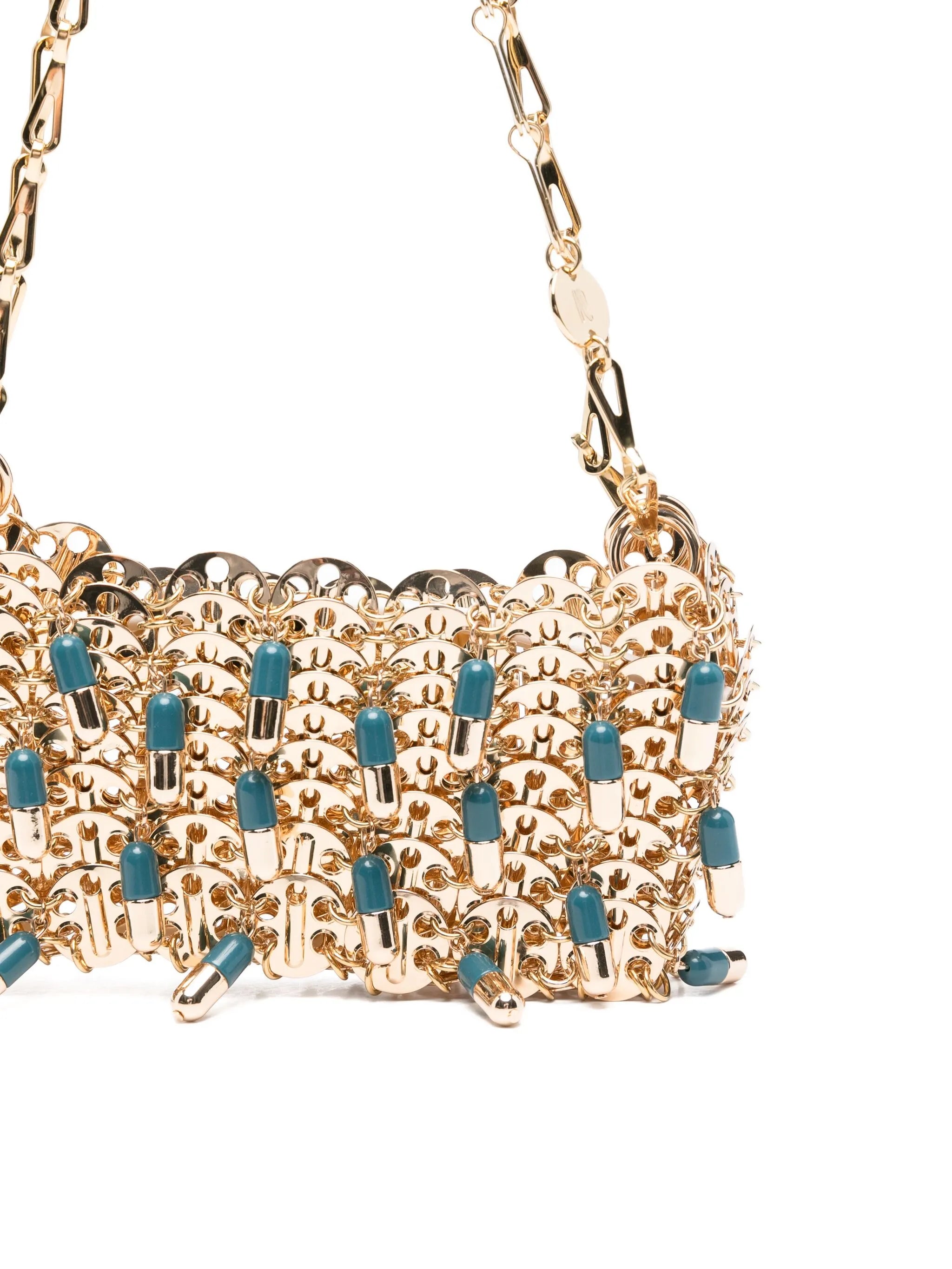 pill-charm chain shoulder bag