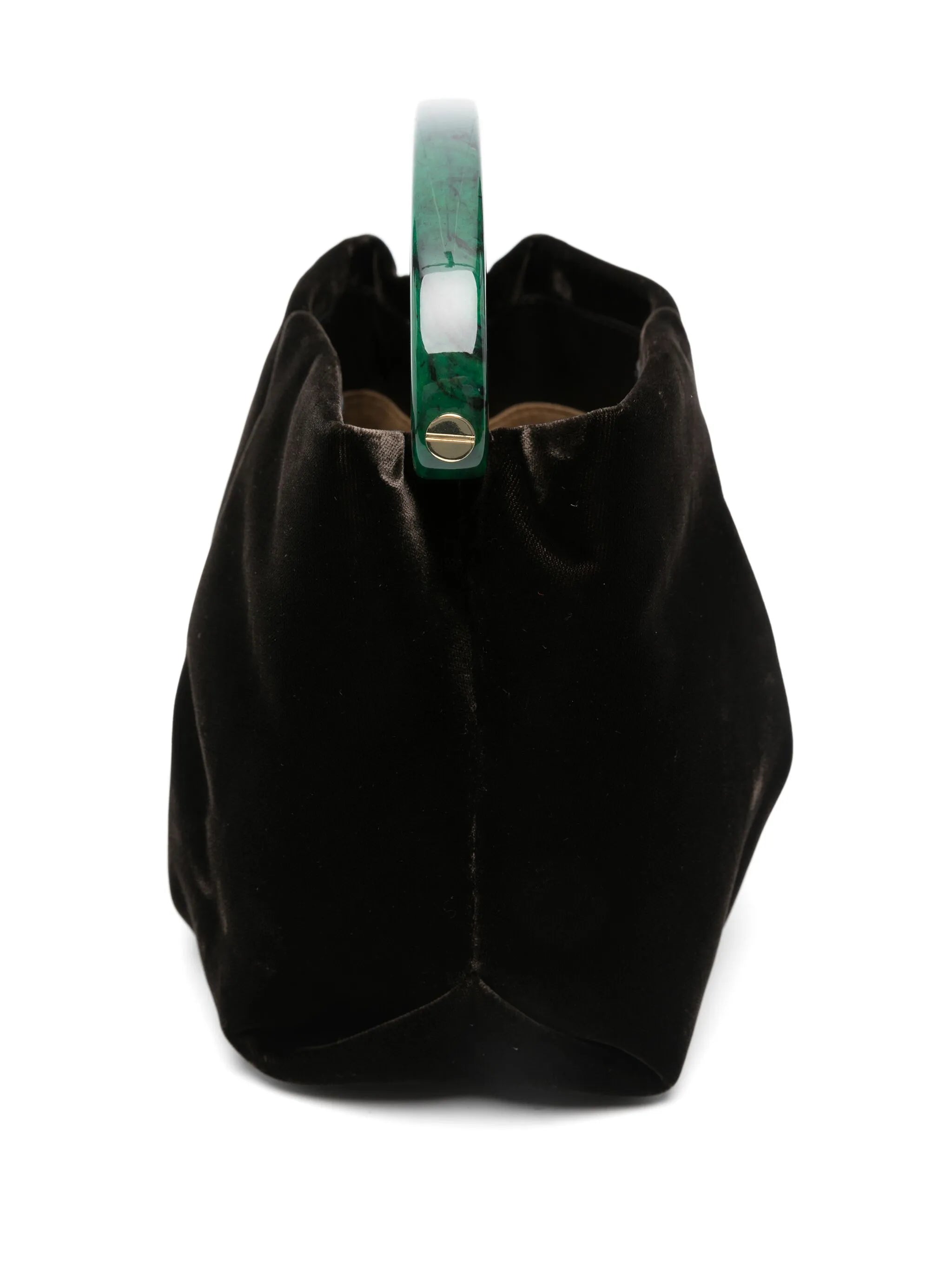 mini pleated velvet tote bag