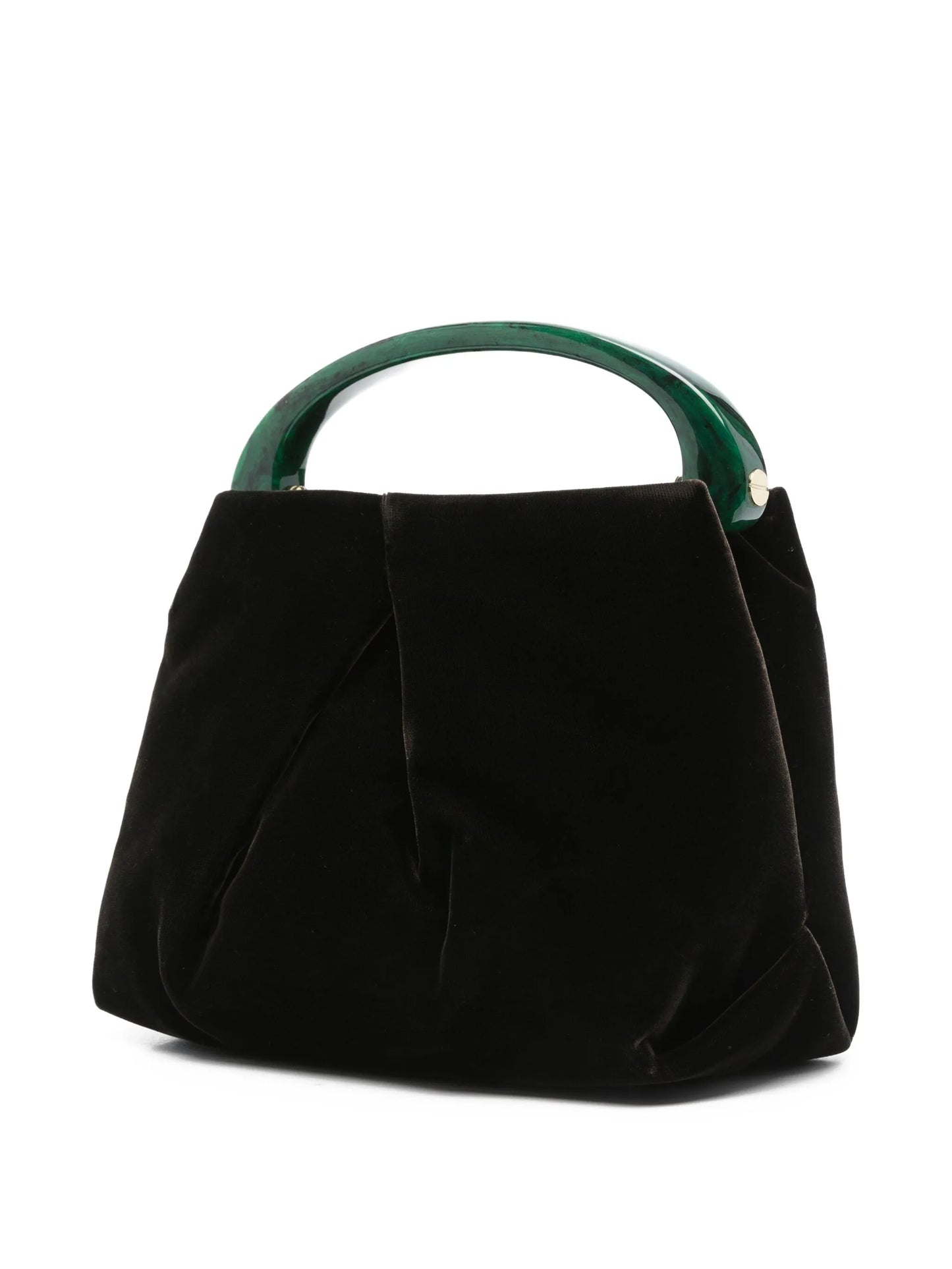 mini pleated velvet tote bag