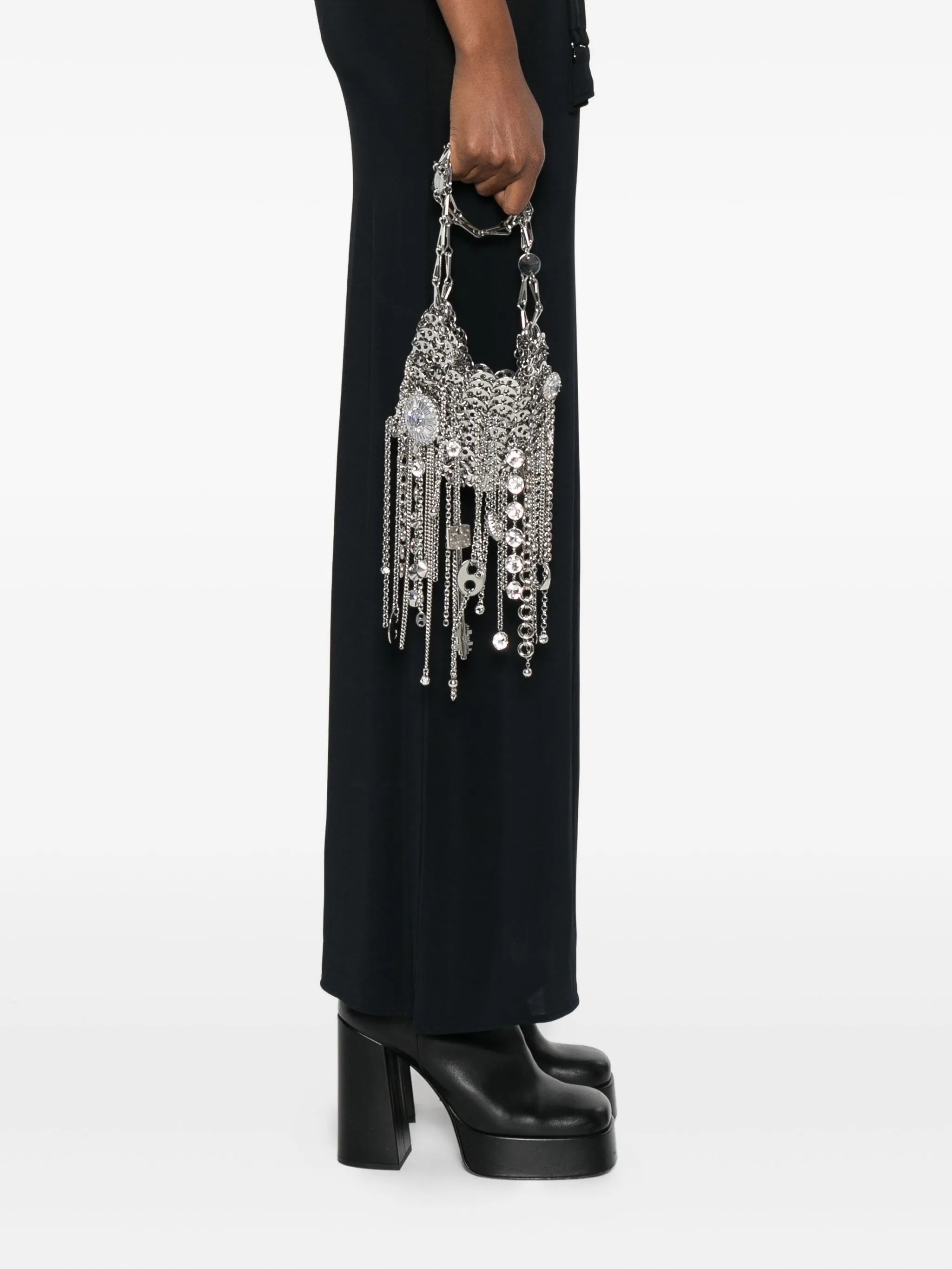 Hanging Charms Discs Shoulder Bag