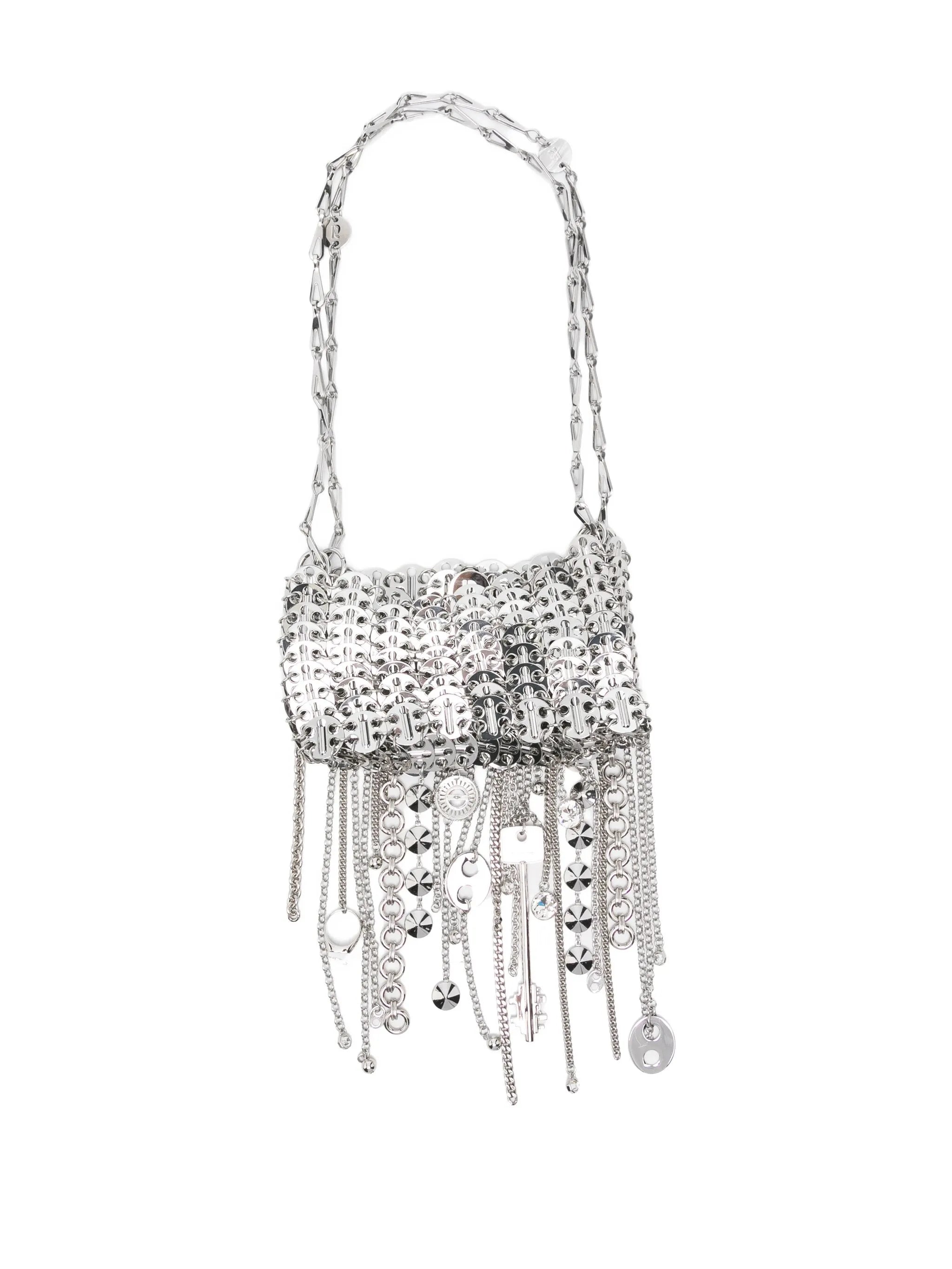 Hanging Charms Discs Shoulder Bag