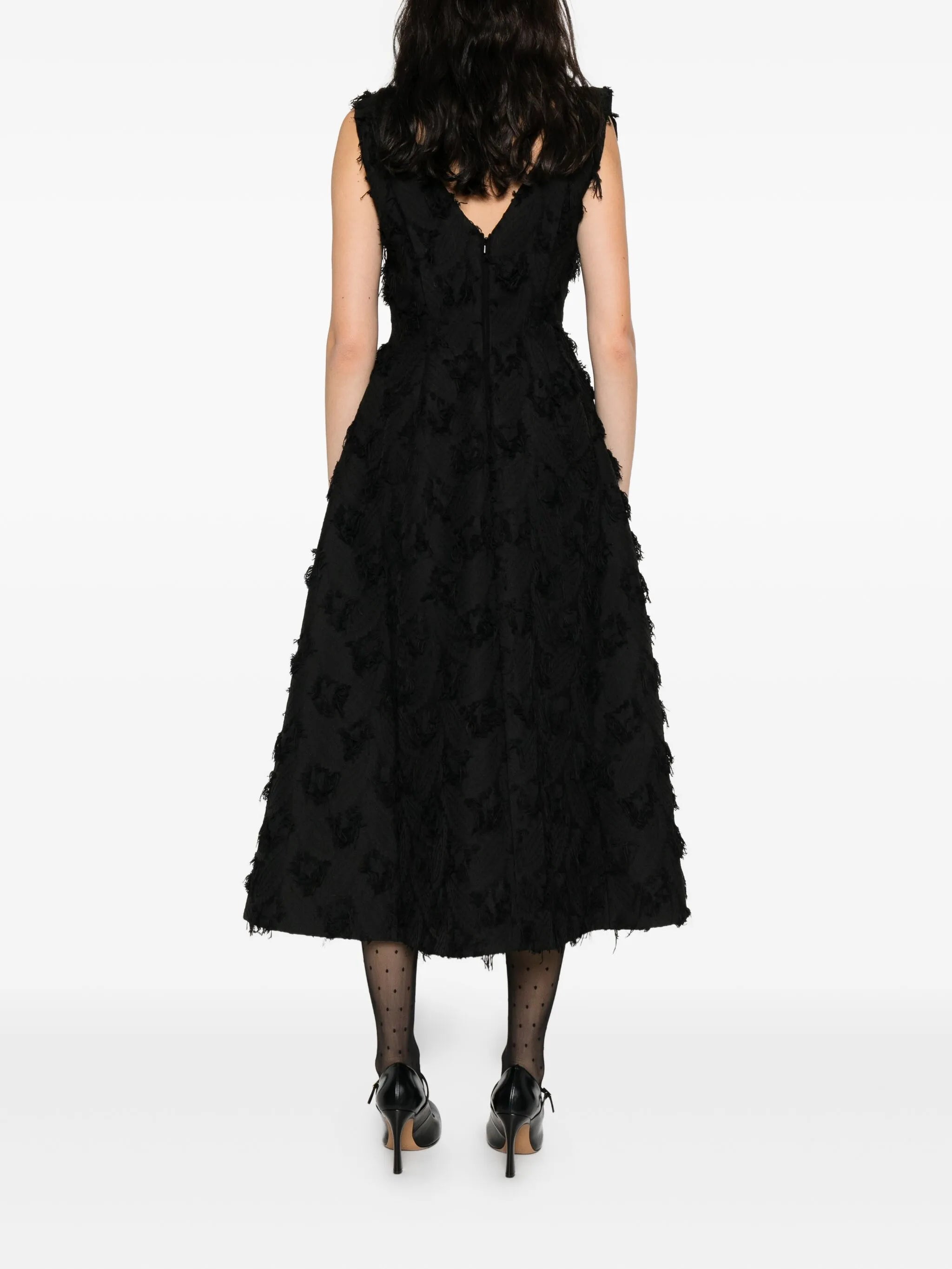 sleeveless midi dress