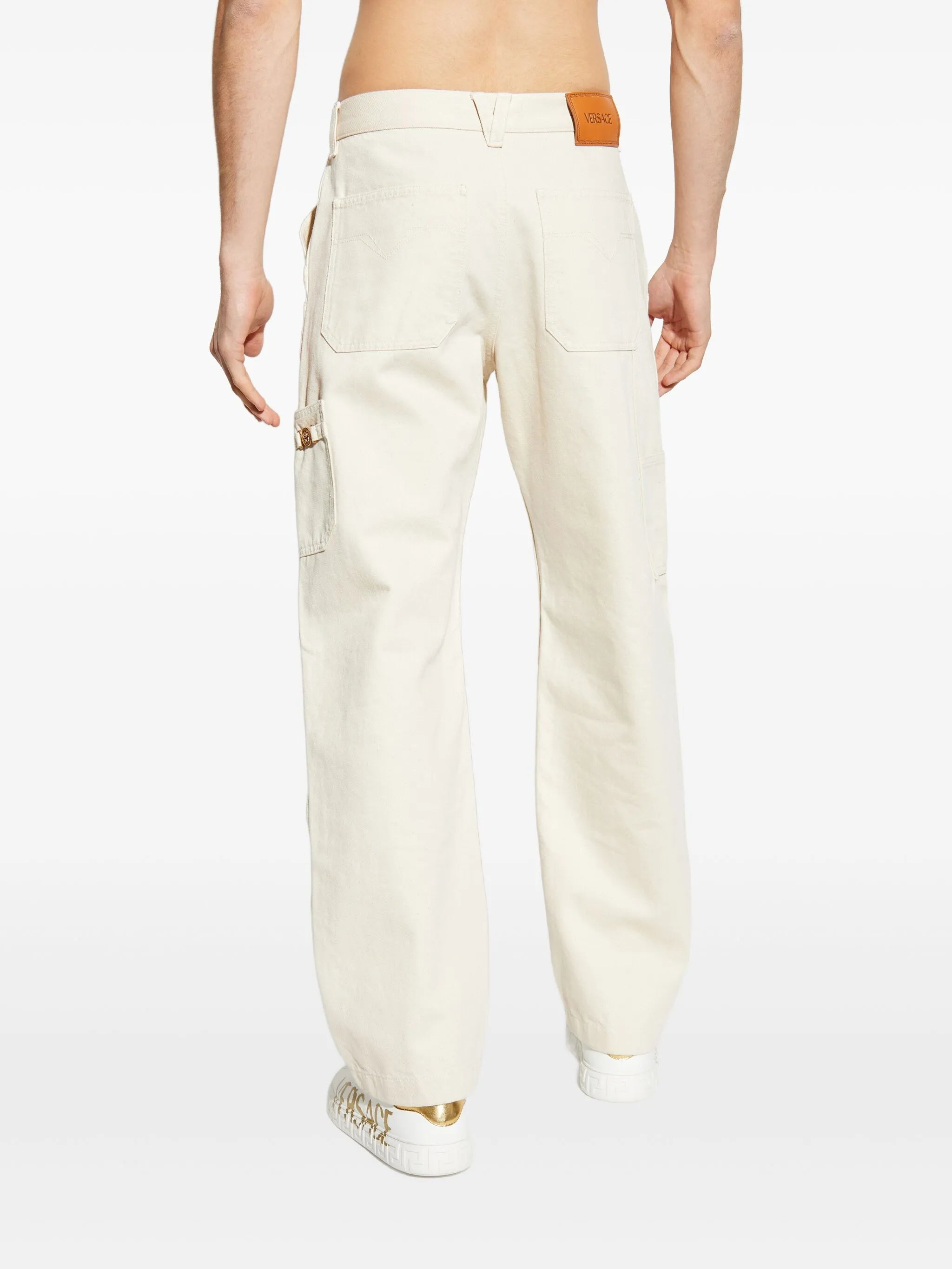 logo-patch utility trousers