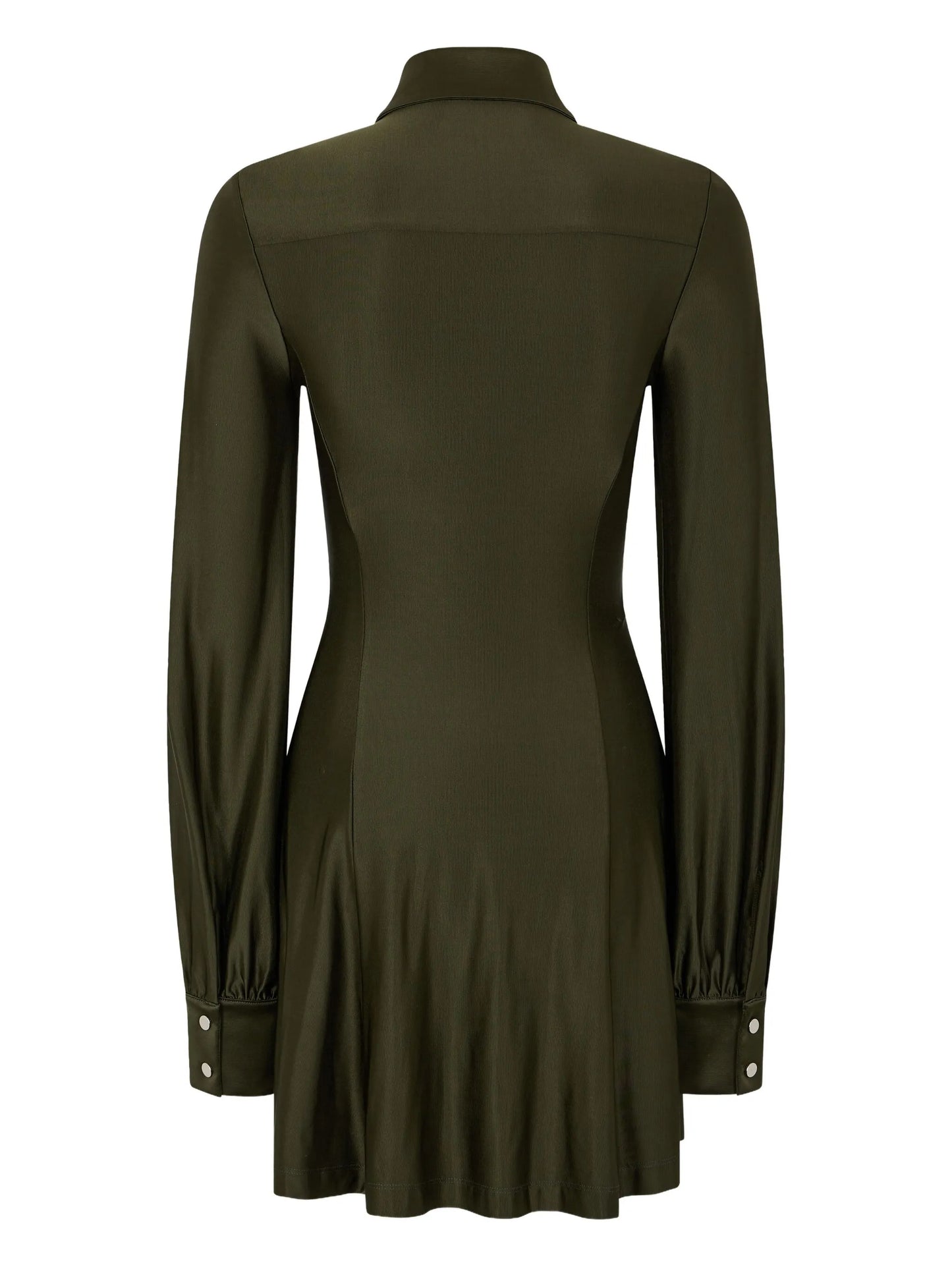 button-embellished draped dress