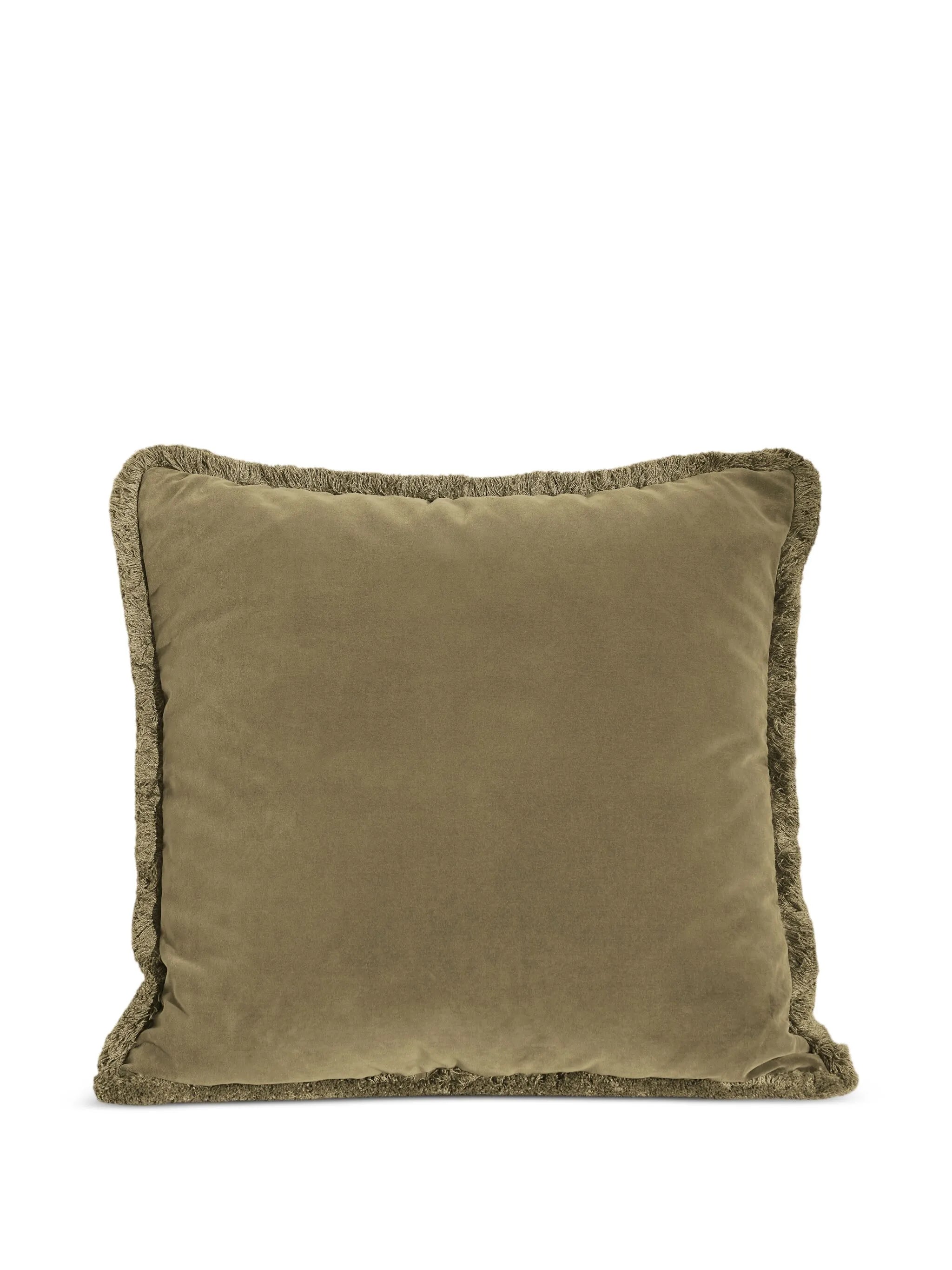 Margeaux fringed square cushion (50cm x 50cm)