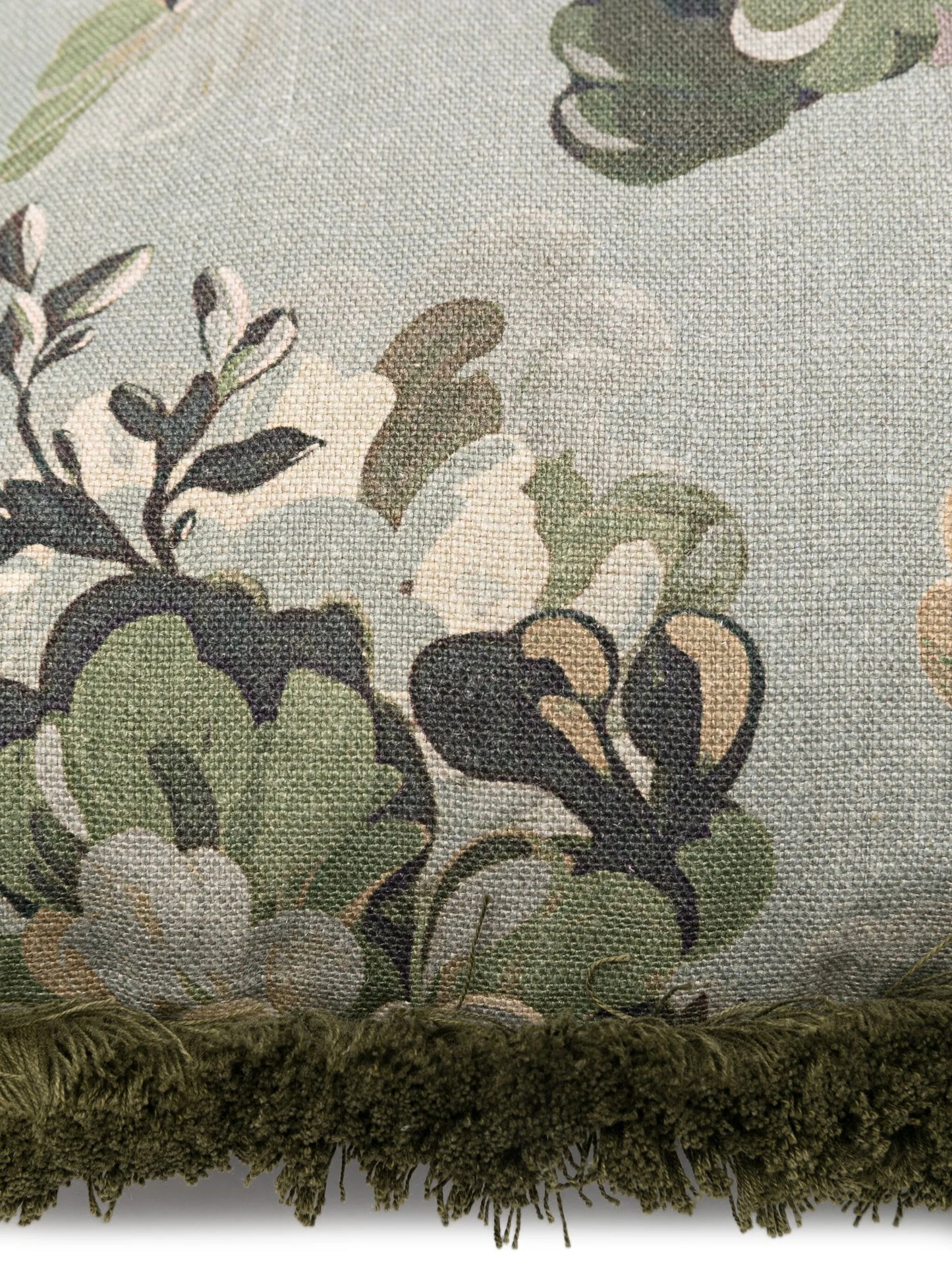 floral-print linen cushion