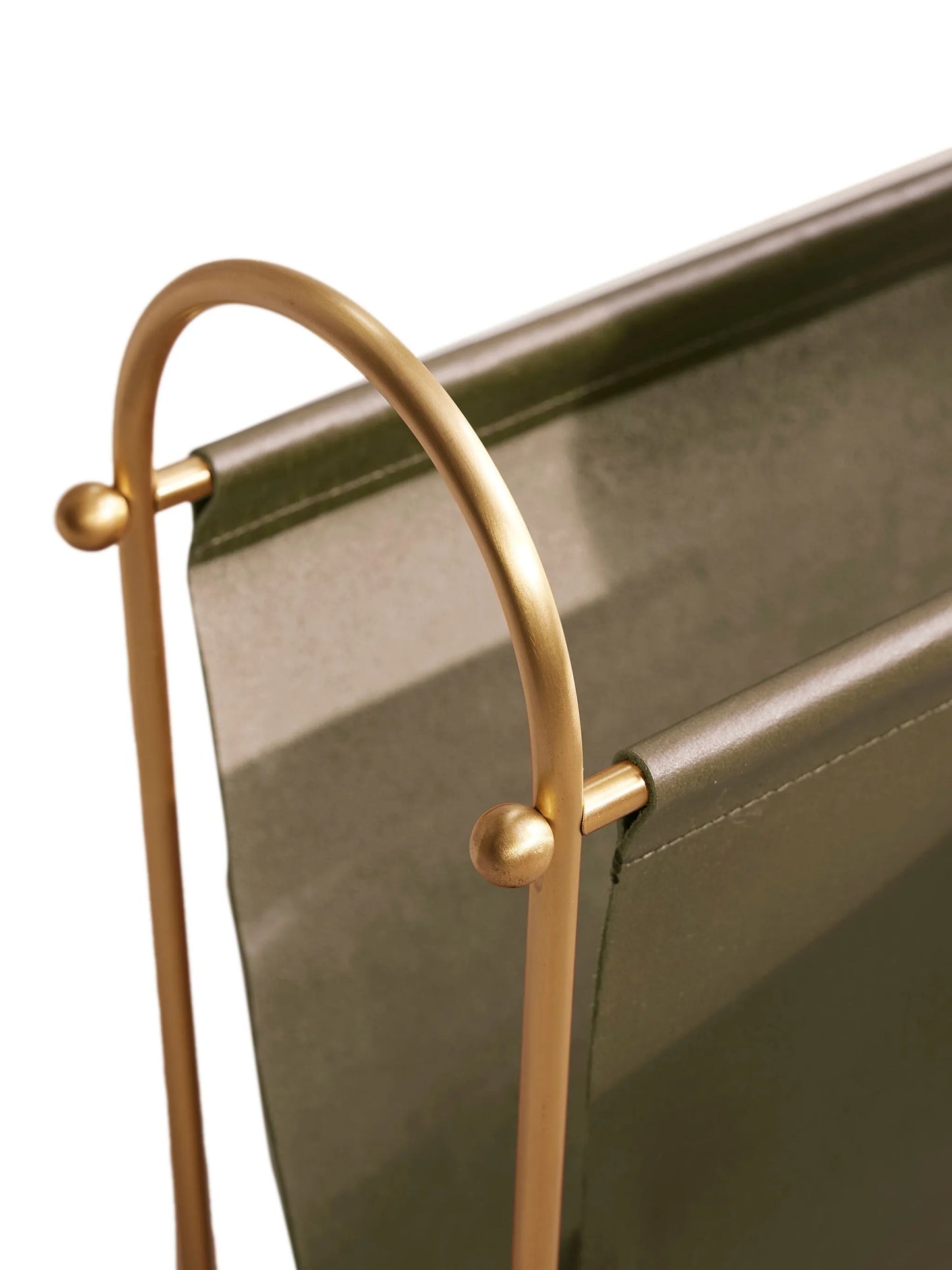 Meard leather magazine rack