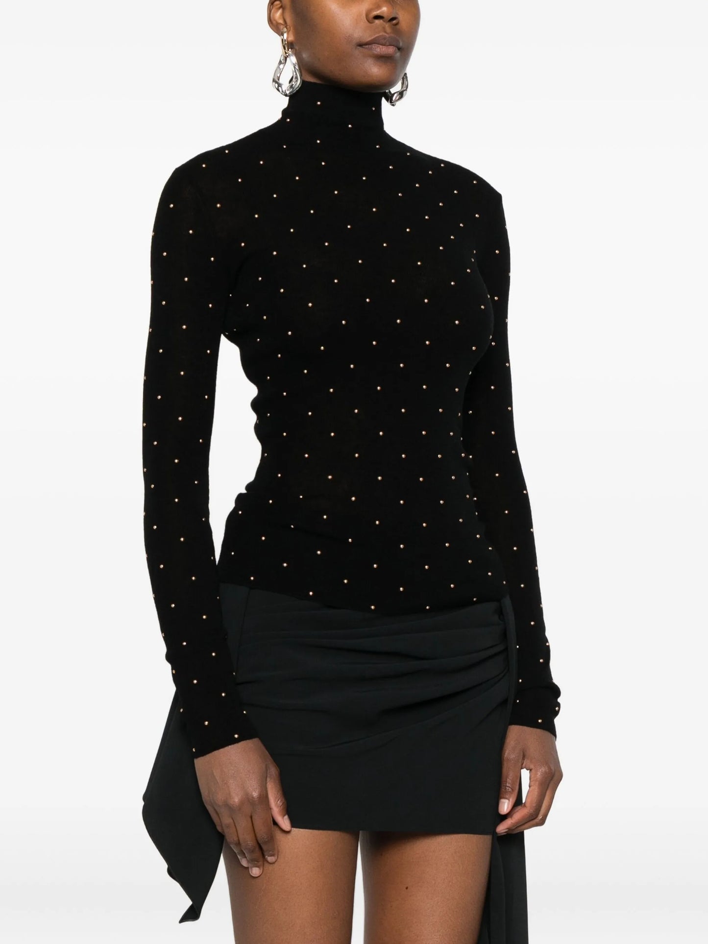 stud-embellished jumper