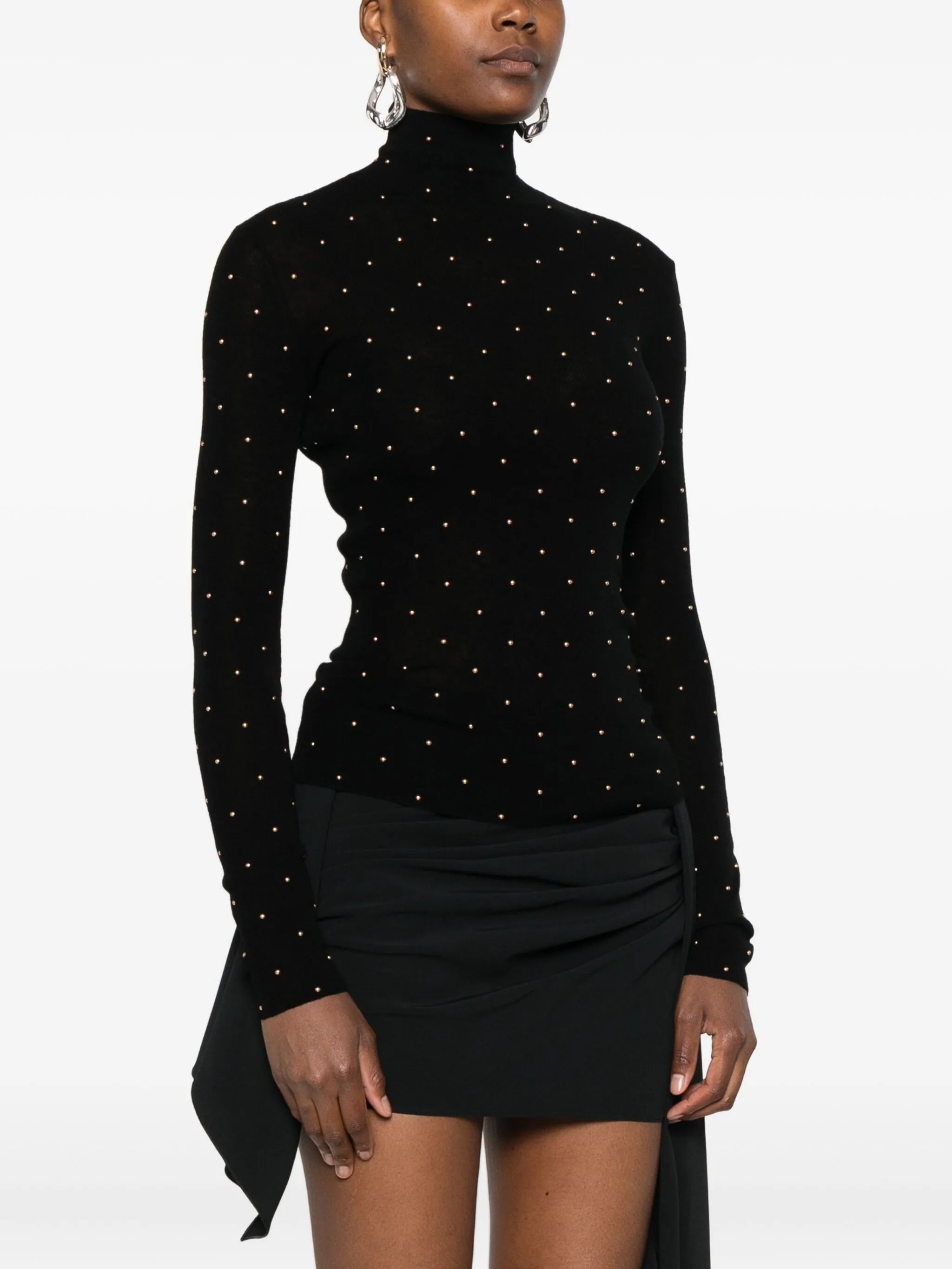 stud-embellished jumper