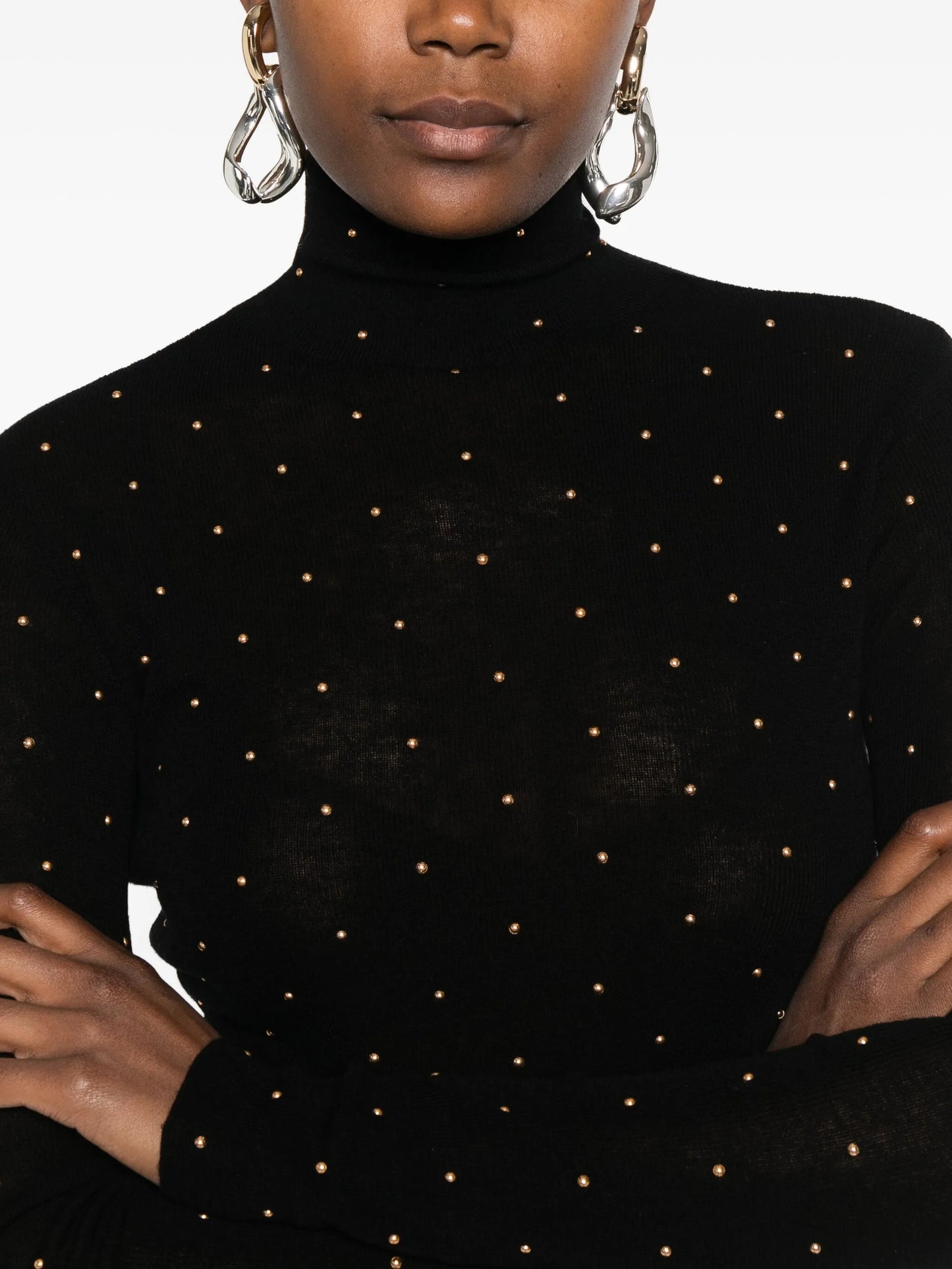 stud-embellished jumper