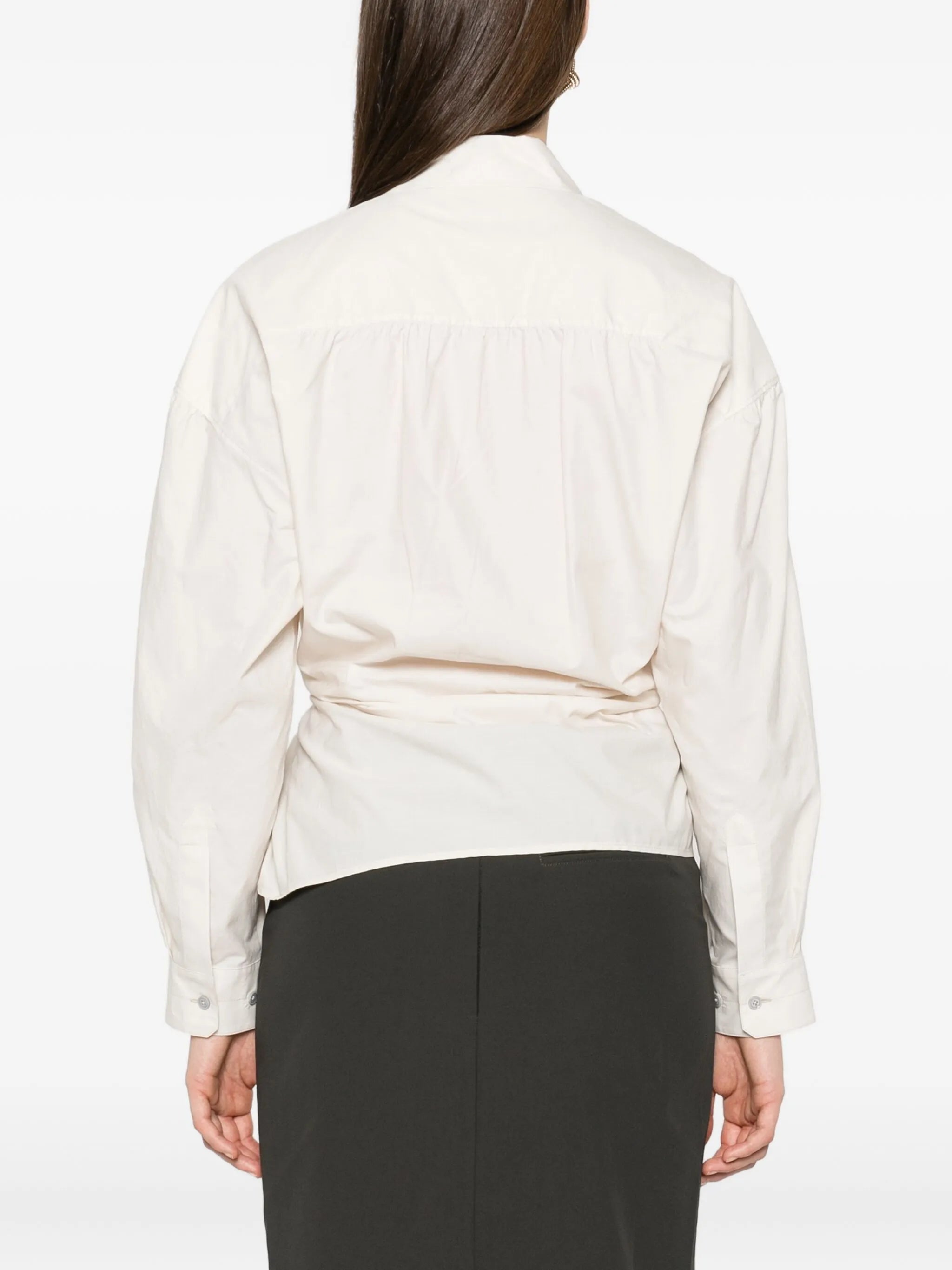 classic-collar twisted shirt
