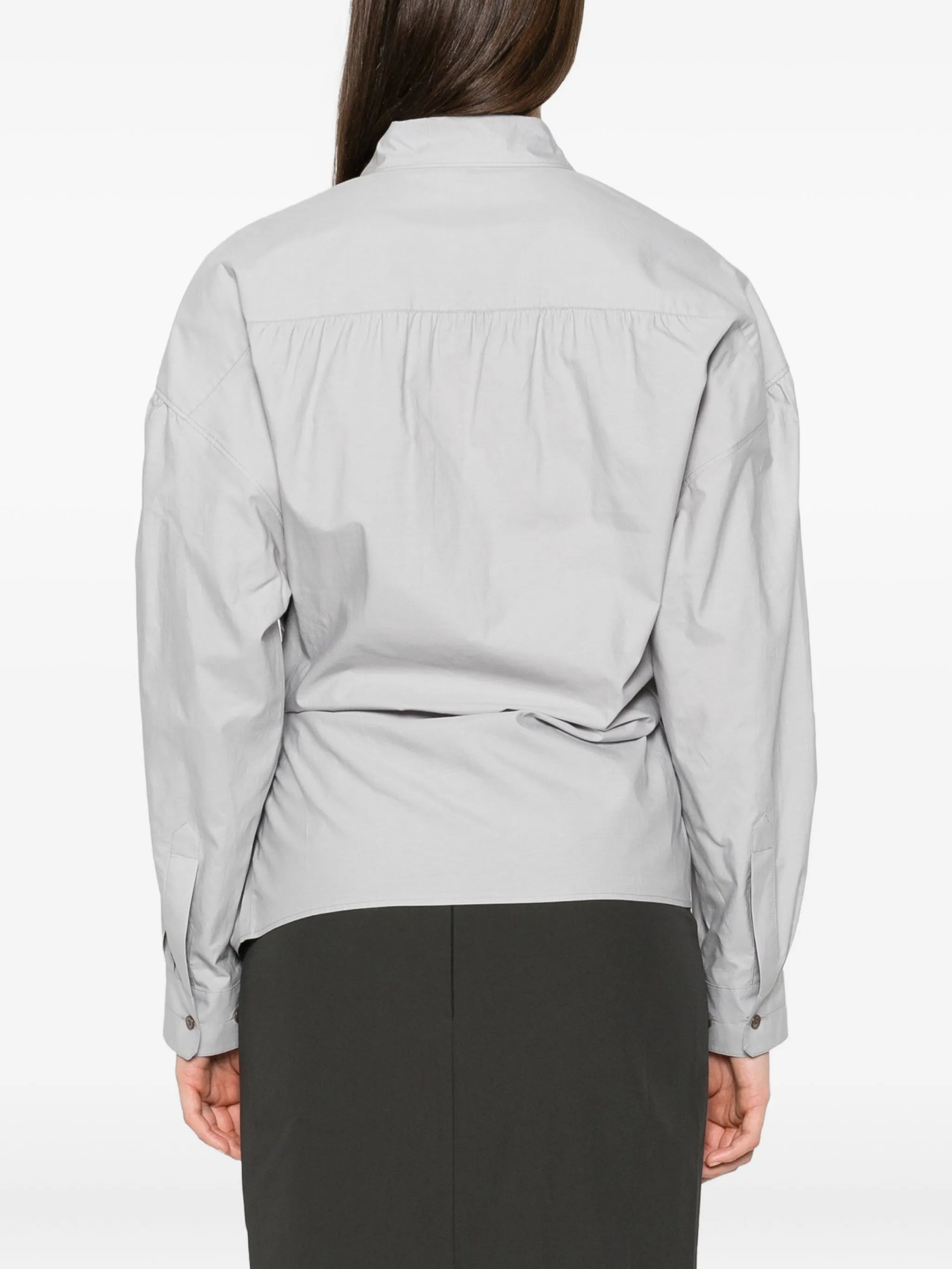 classic-collar twisted shirt