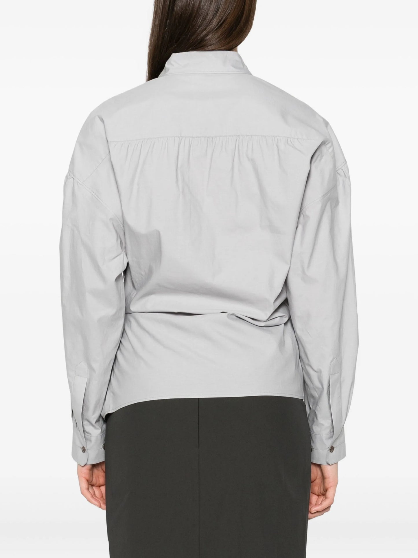 classic-collar twisted shirt