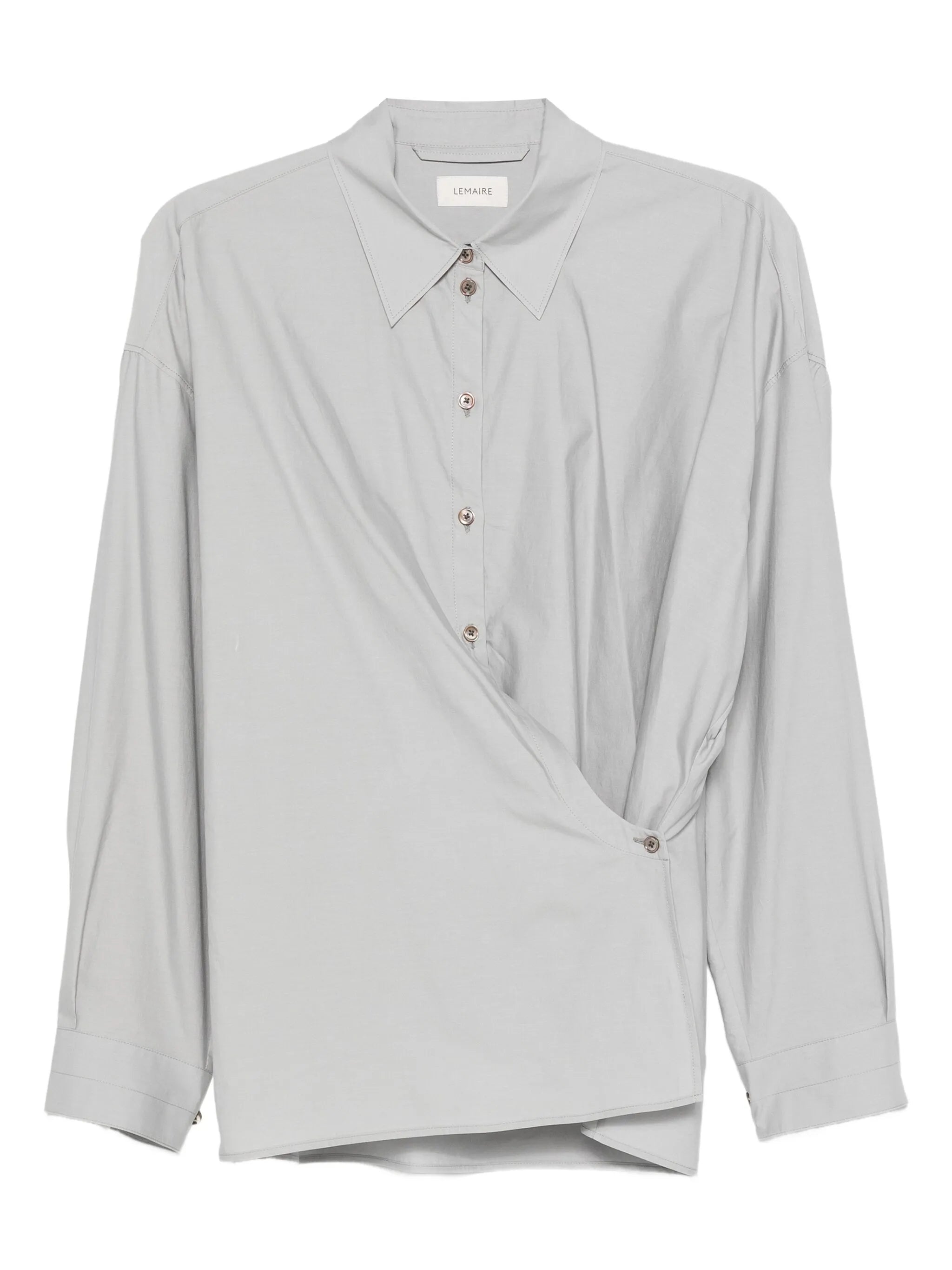 classic-collar twisted shirt