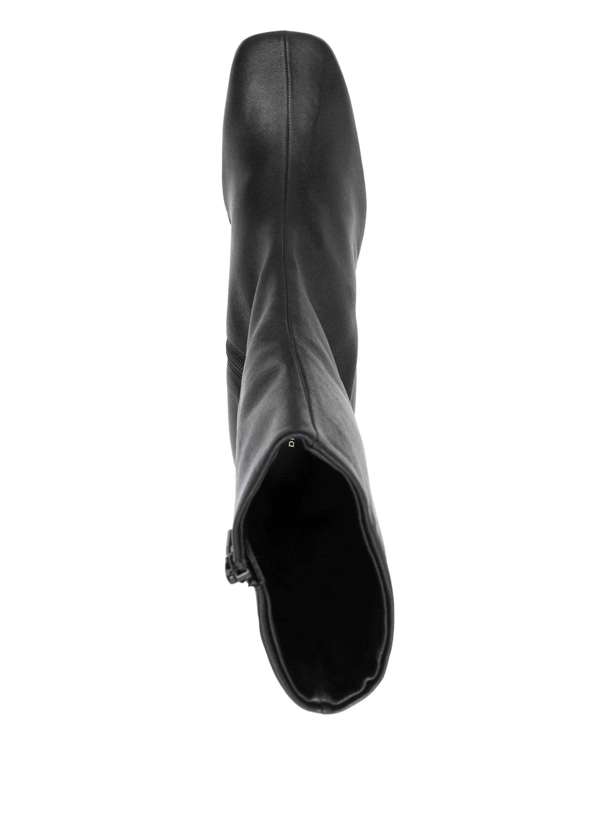 leather sculpted-heel ankle boots