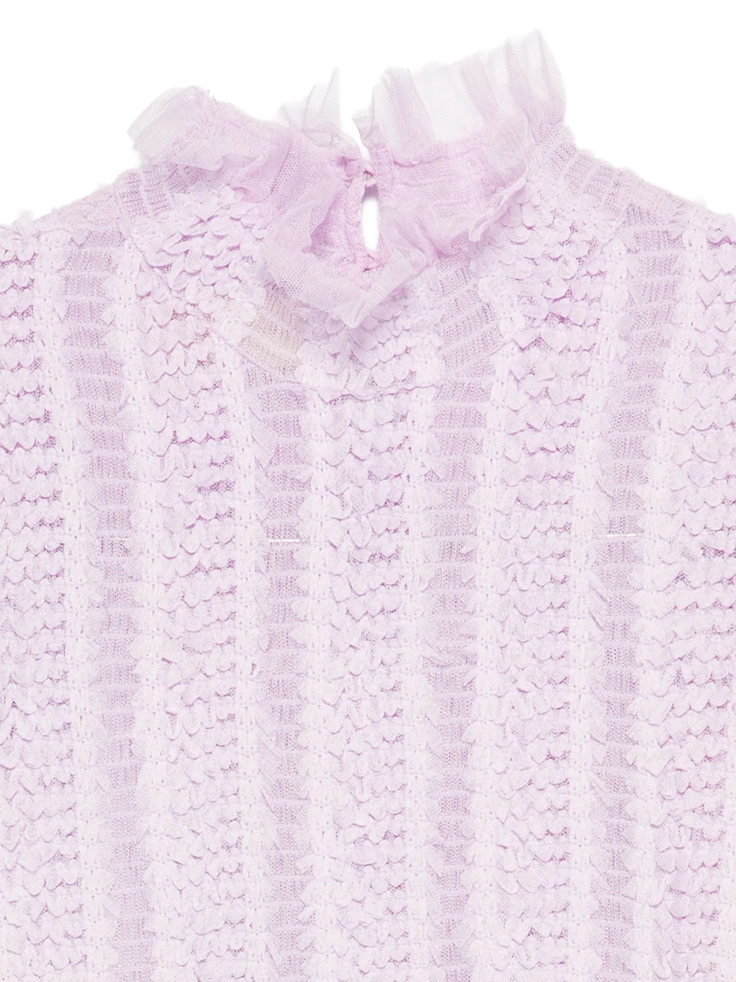 Angel high-neck long-sleeve mini dress