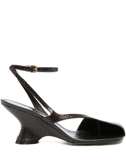 80mm embossed-leather sandals