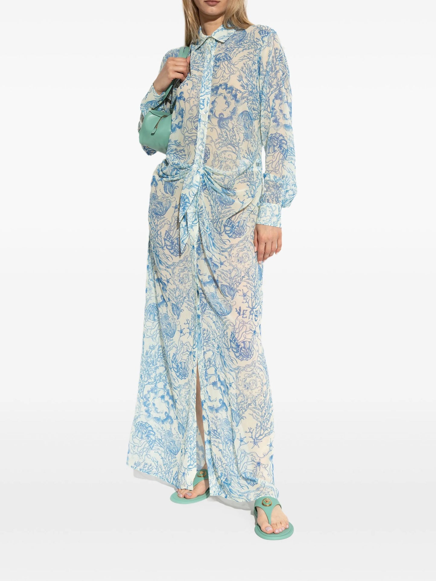 Barocco-print maxi dress