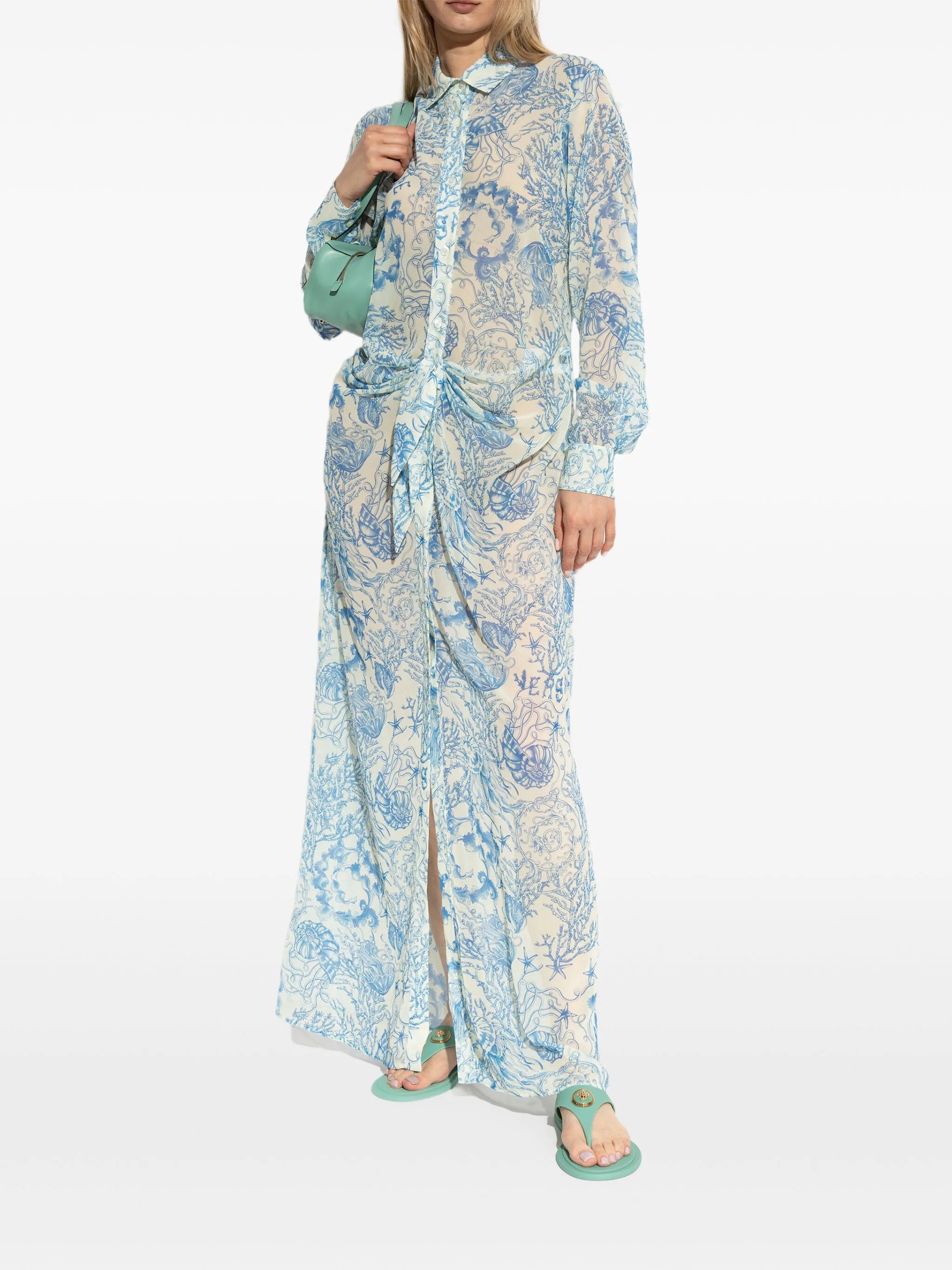 Barocco-print maxi dress