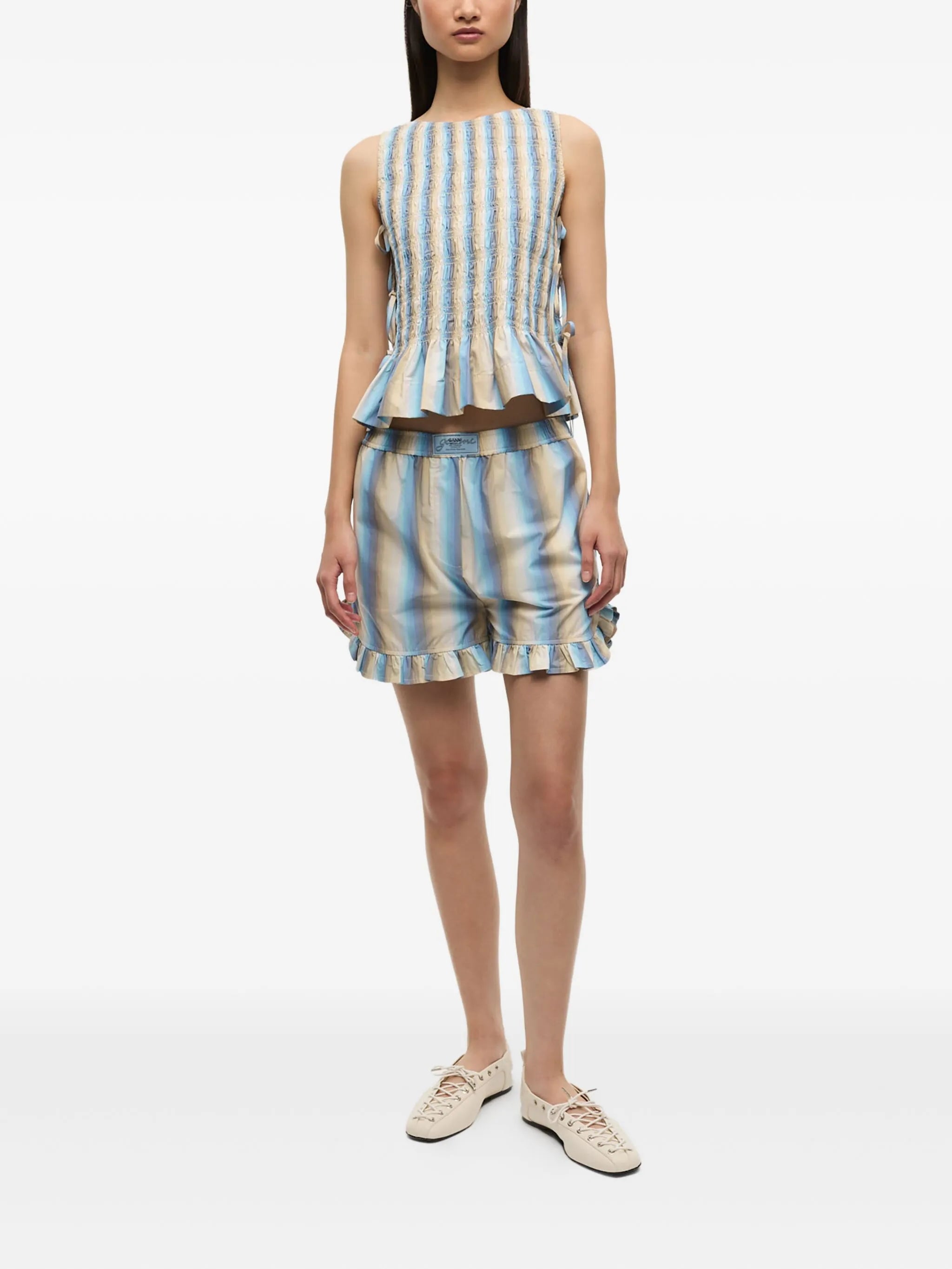 striped shorts