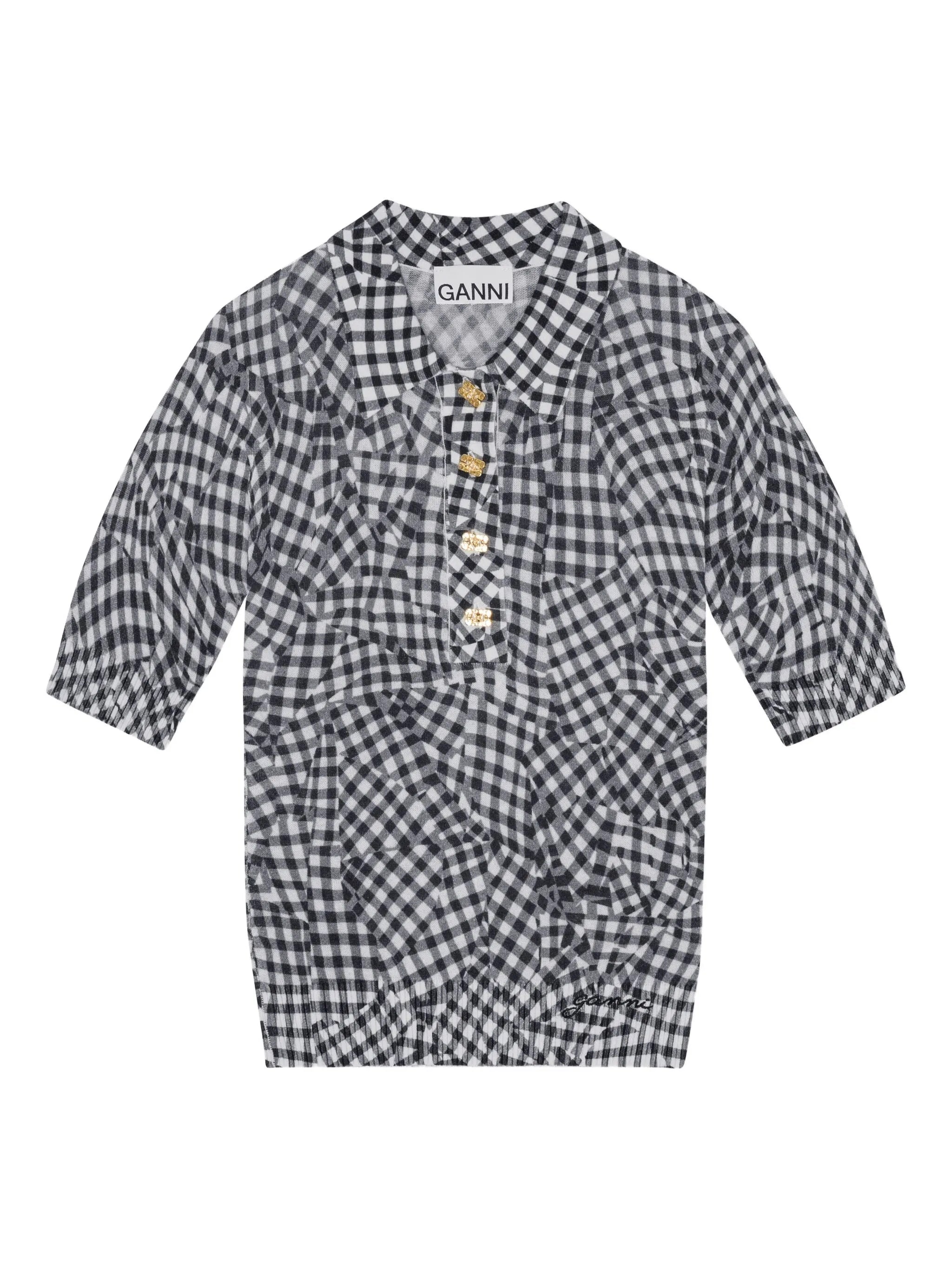 patterned-jacquard top