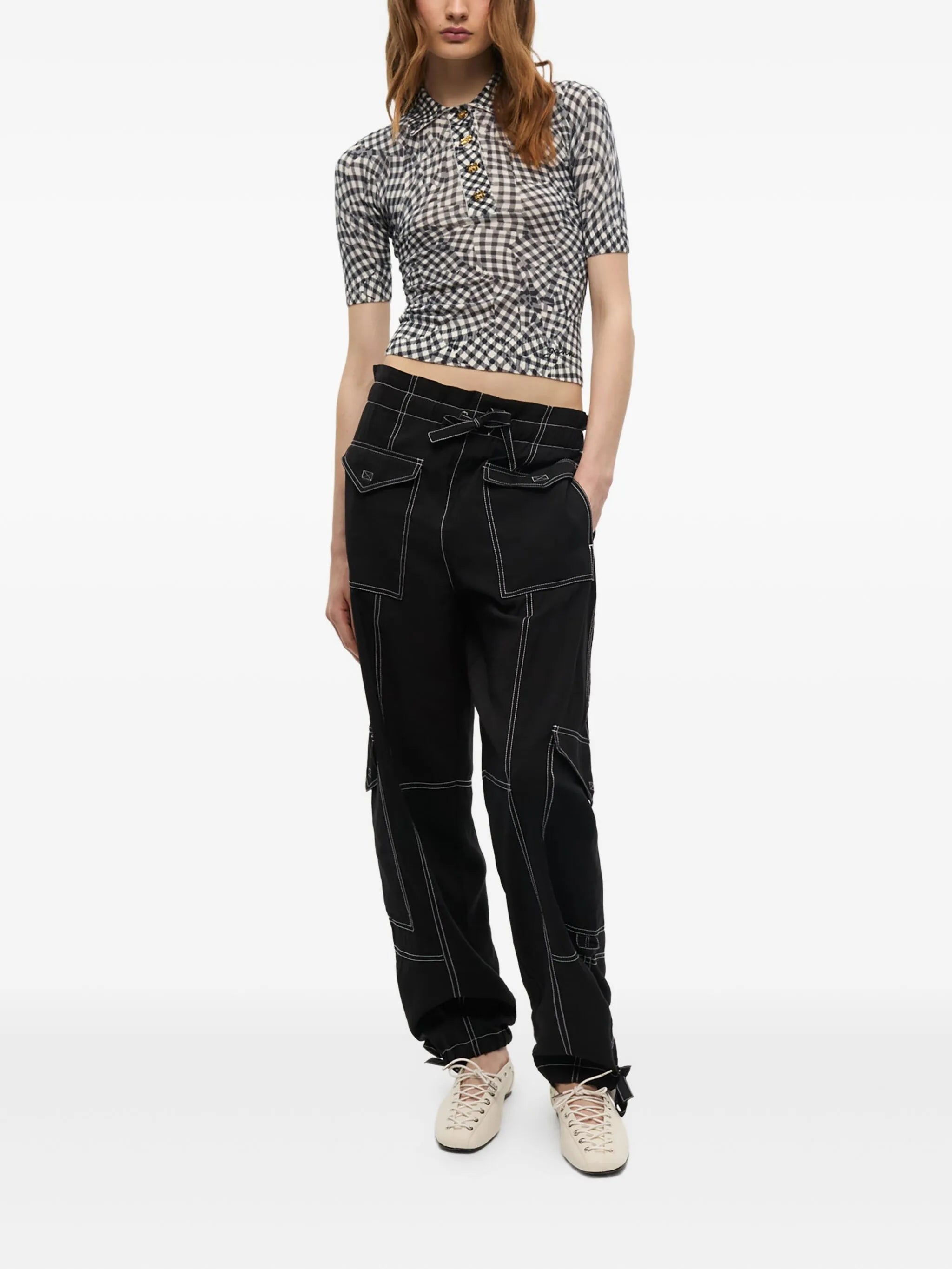 patterned-jacquard top