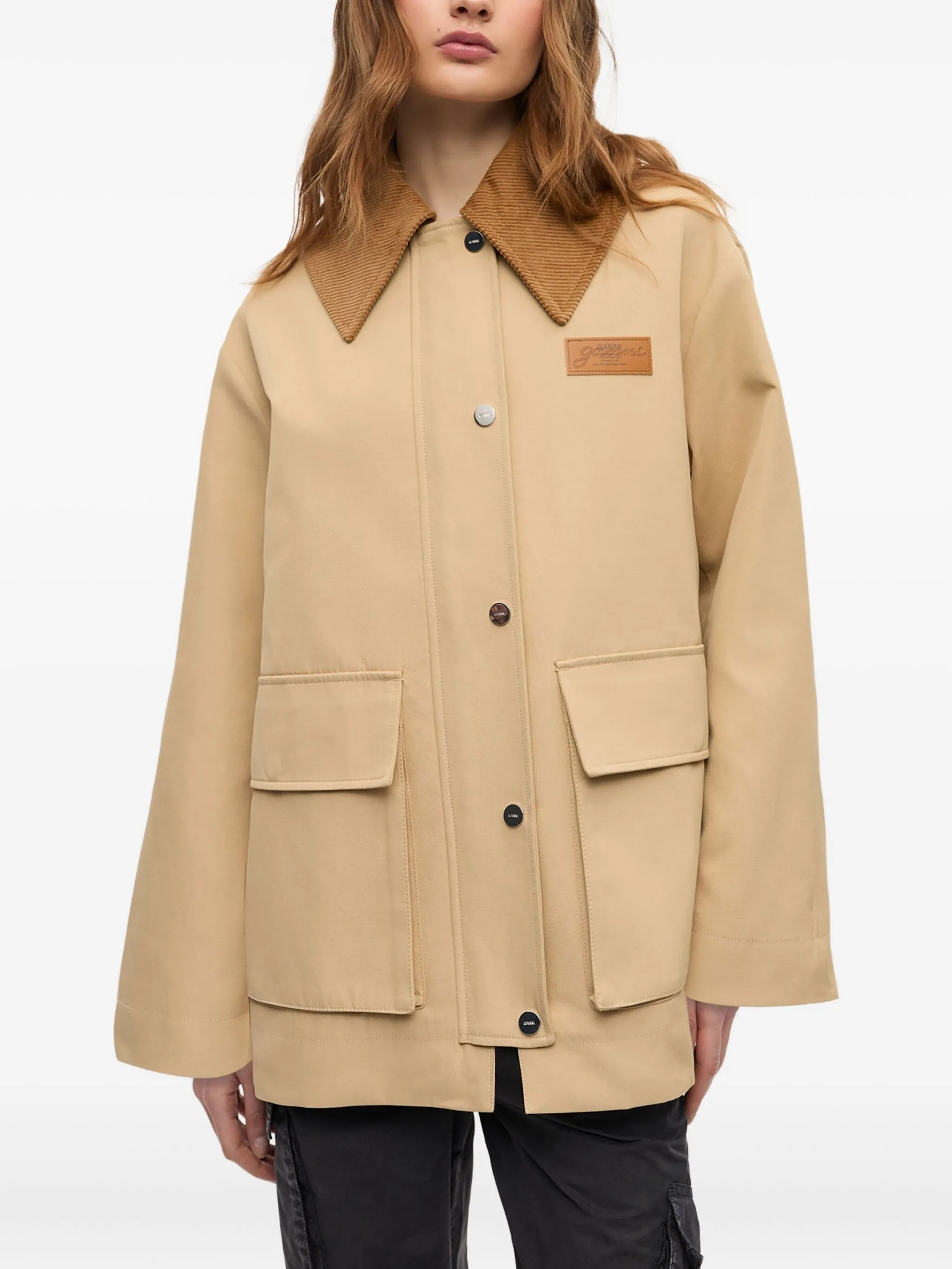 corduroy-collar utility jacket