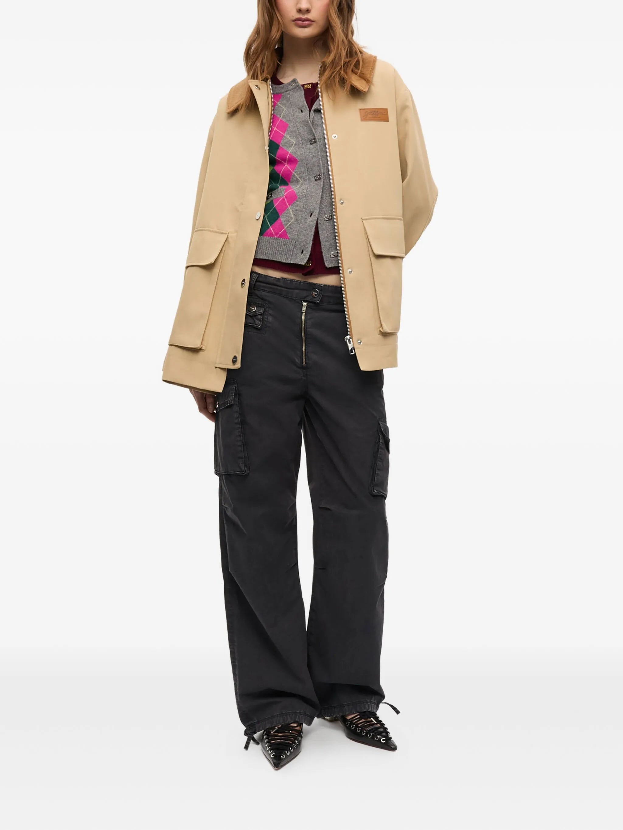 corduroy-collar utility jacket