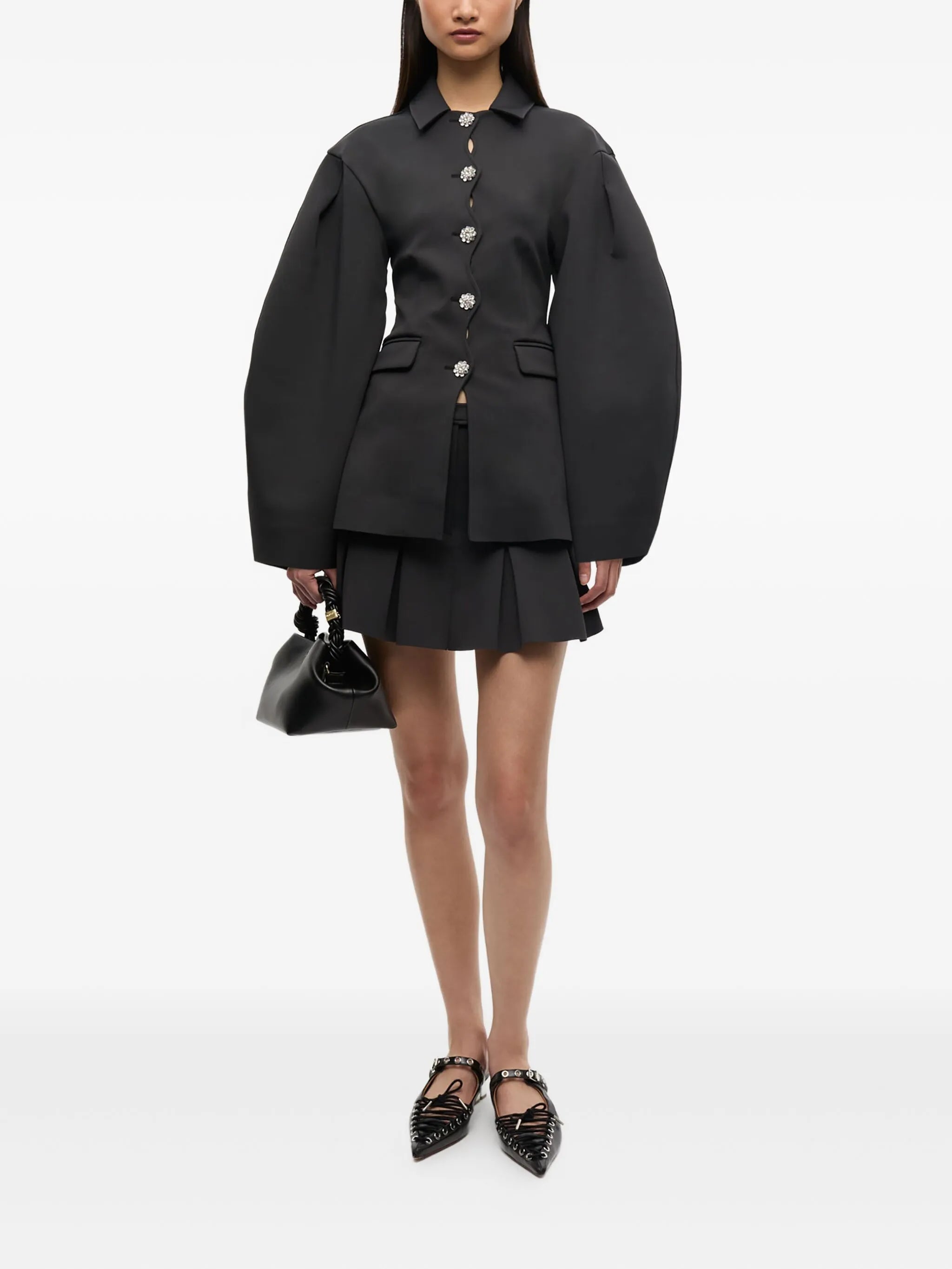 balloon-sleeve jacket