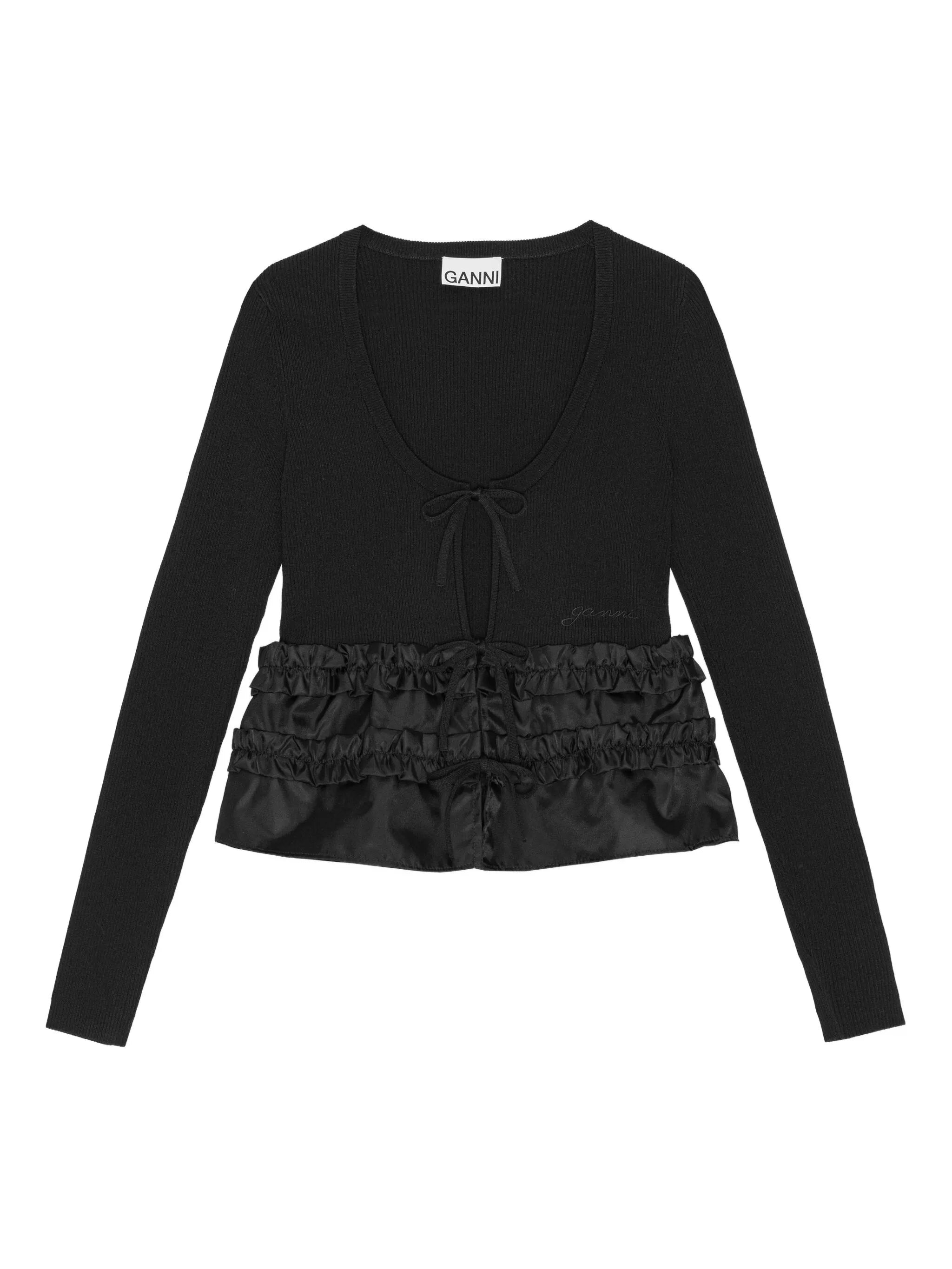 ruffle-hem blouse