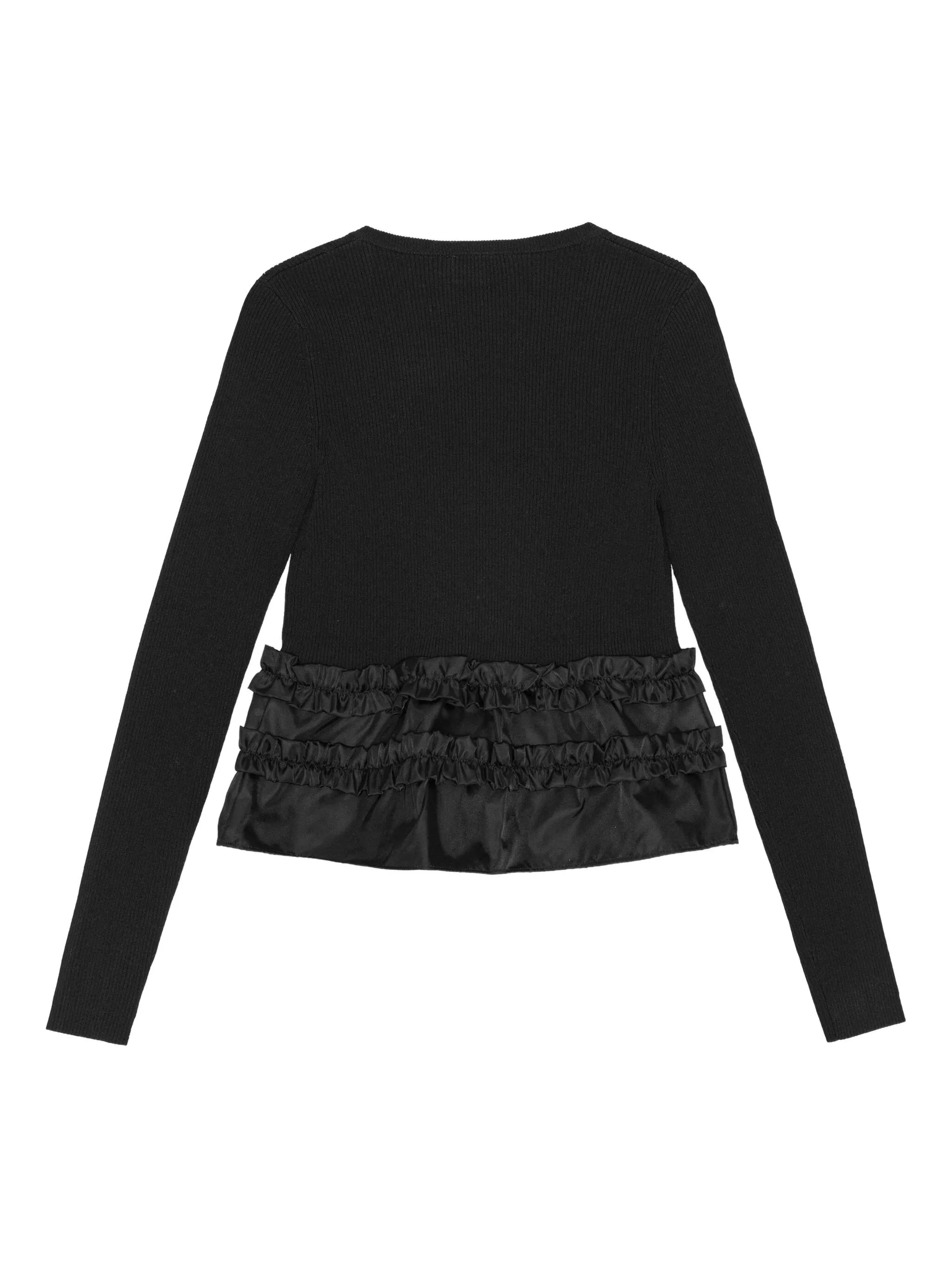ruffle-hem blouse