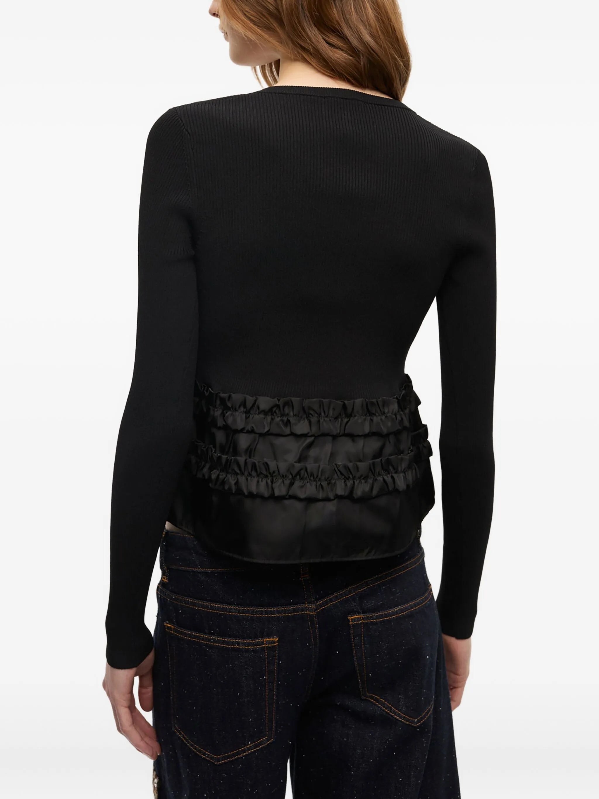 ruffle-hem blouse