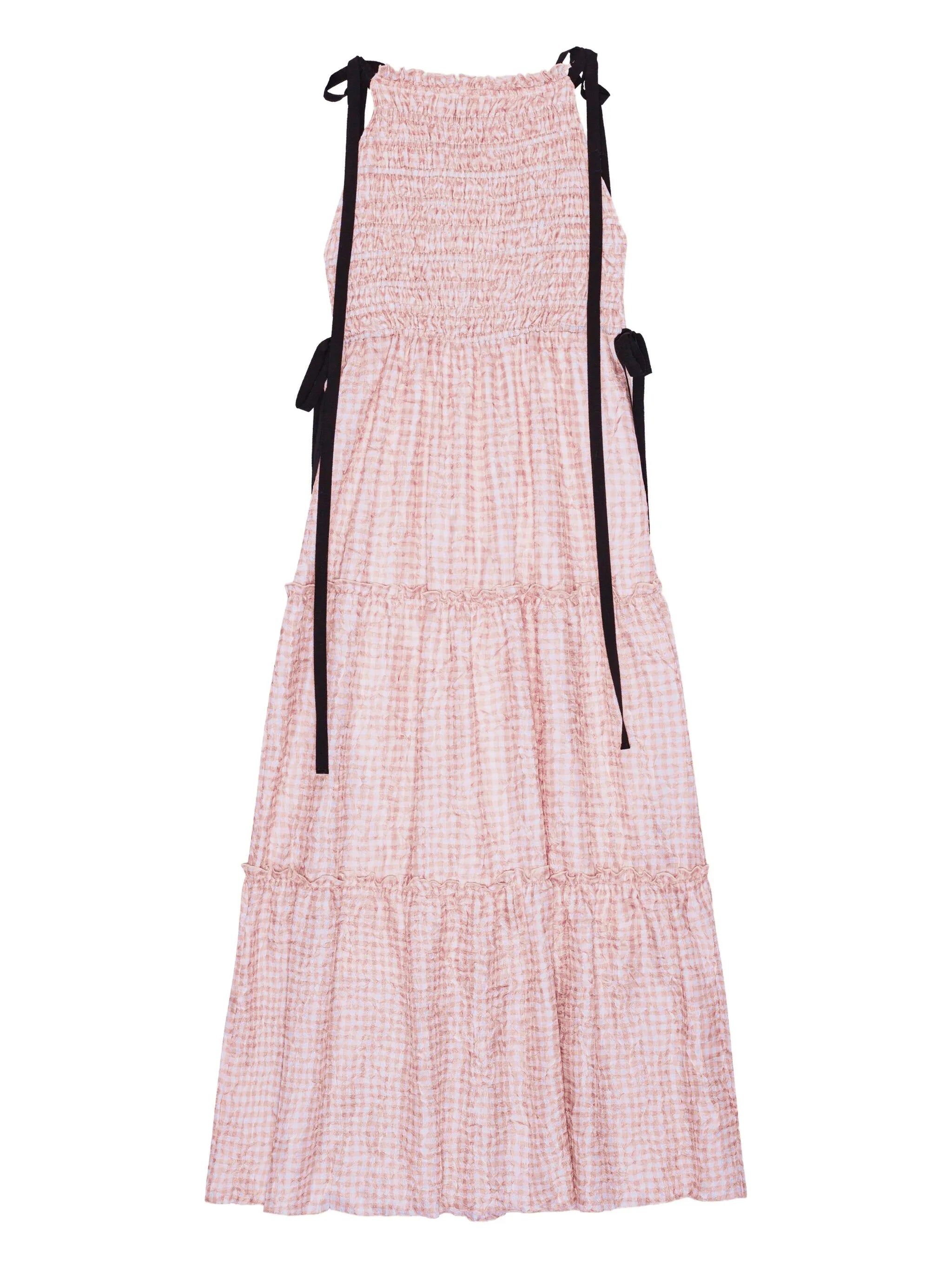 smocked tiered dress