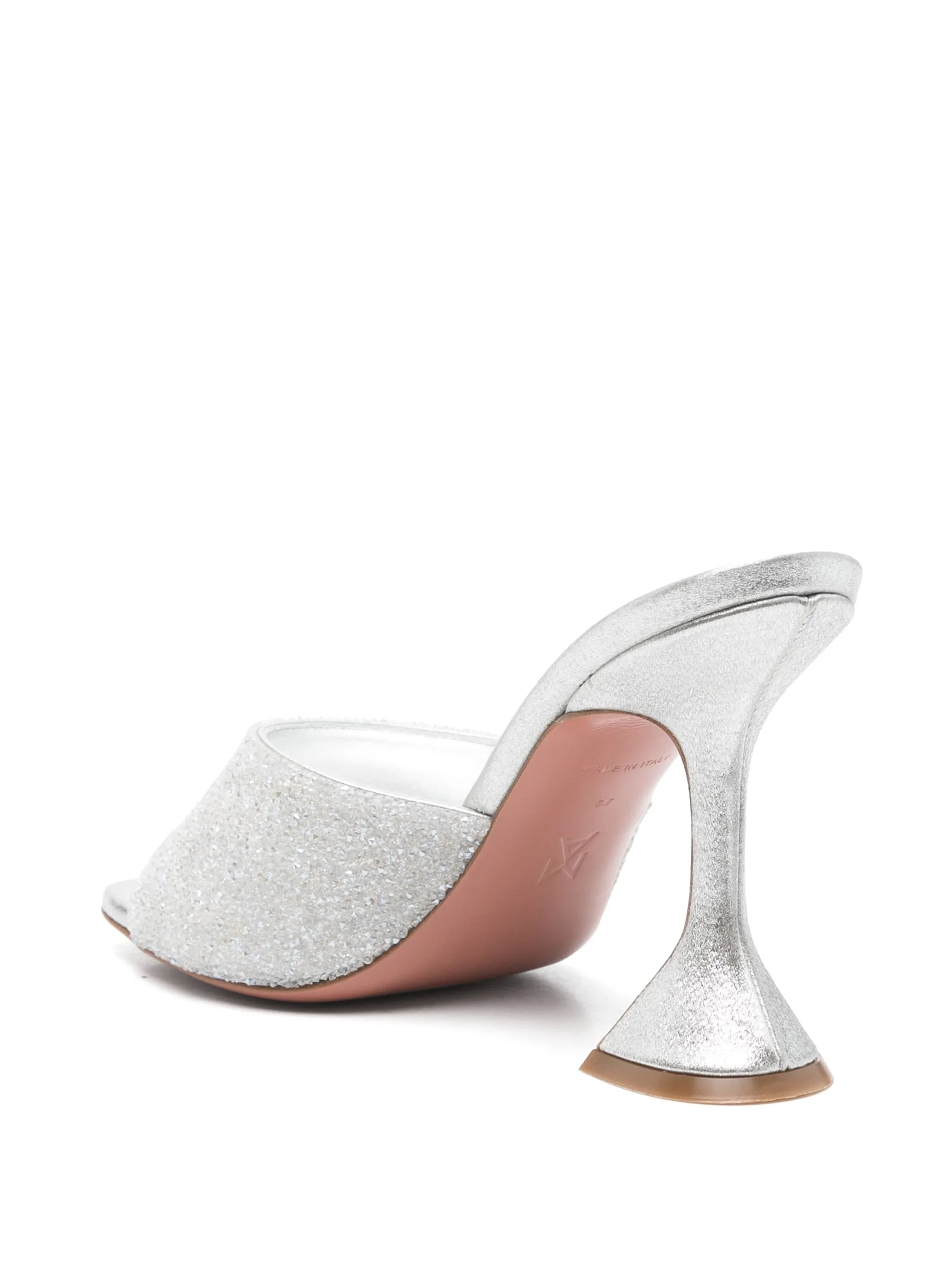 95mm leather heeled sandals