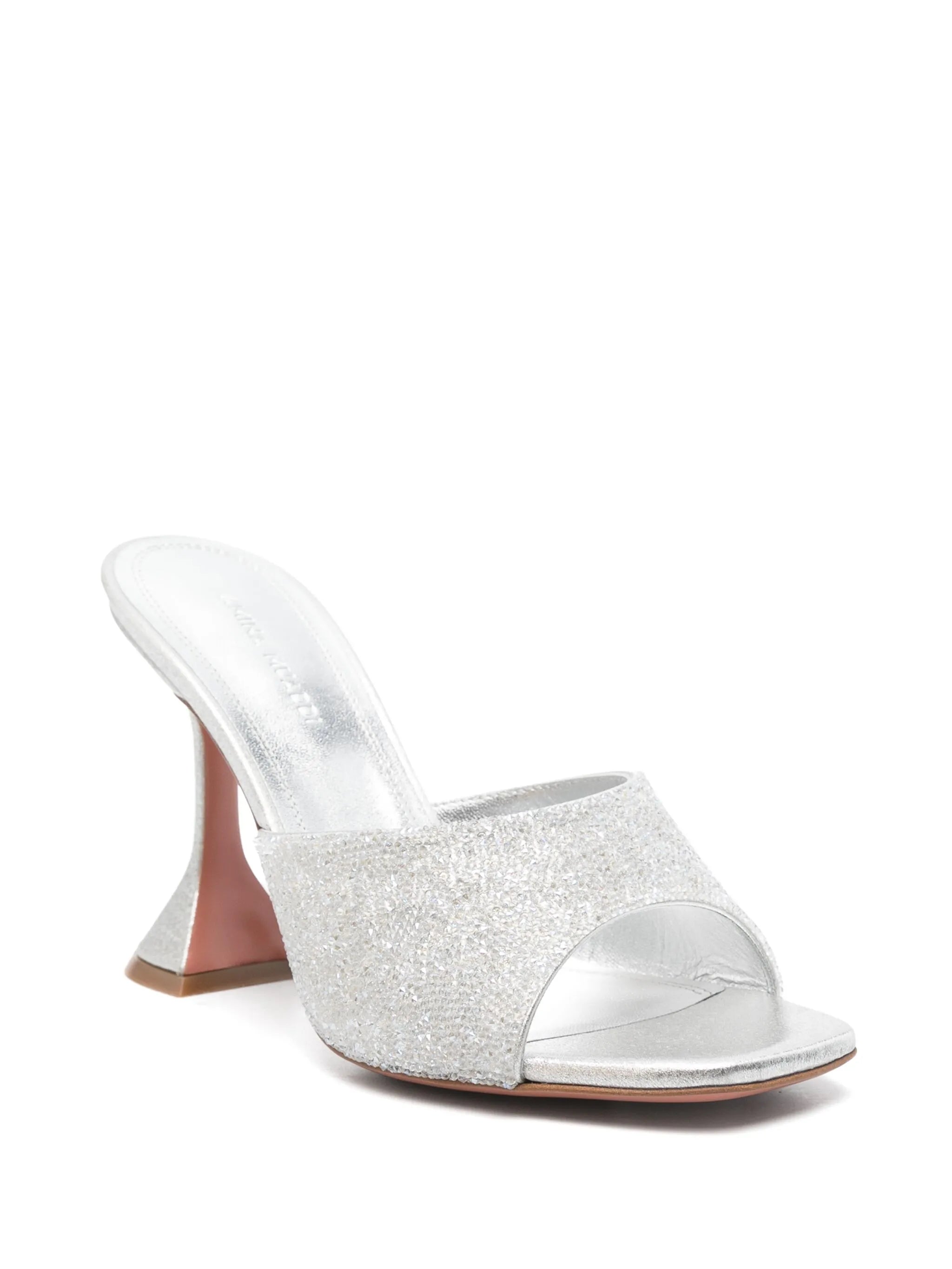 95mm leather heeled sandals
